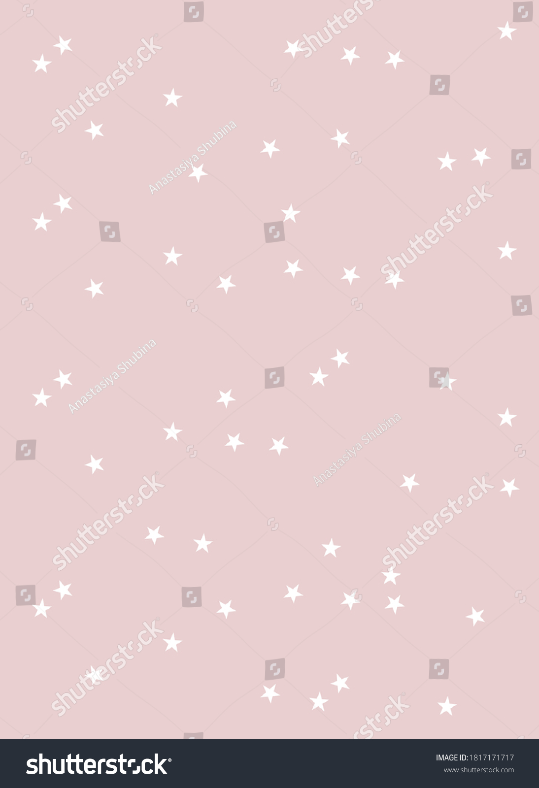 Pink White Stars Print Wallpaper Stock Vector (Royalty Free) 1817171717 ...