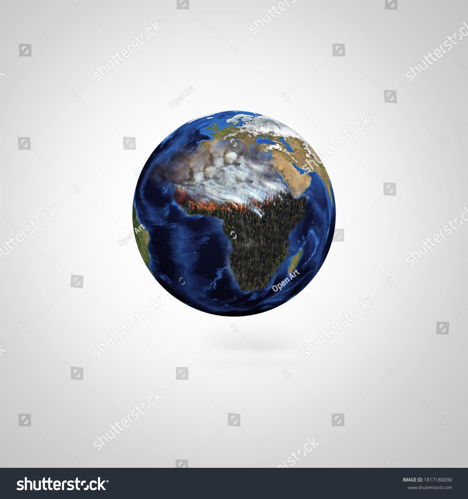 Aerial View Space Ecological Disaster Fires Stock Illustration 1817180090 Shutterstock 1475