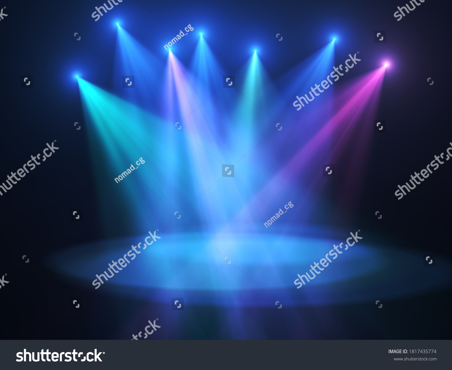 Stage Spot Light Rays Black Background Stock Photo 1817435774 ...