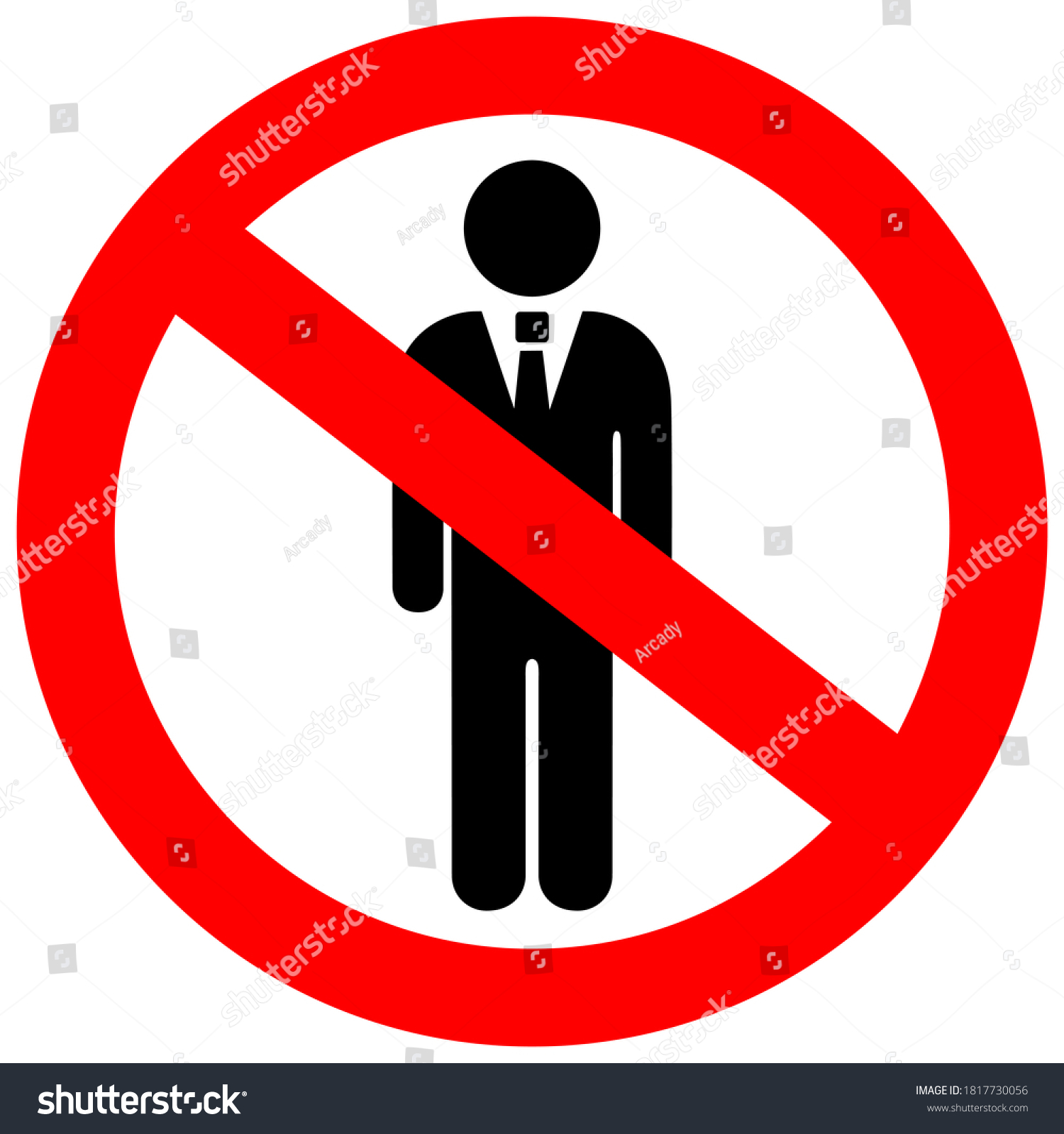 Stop No Entry Vector Sign Isolated Stock Vector (Royalty Free ...