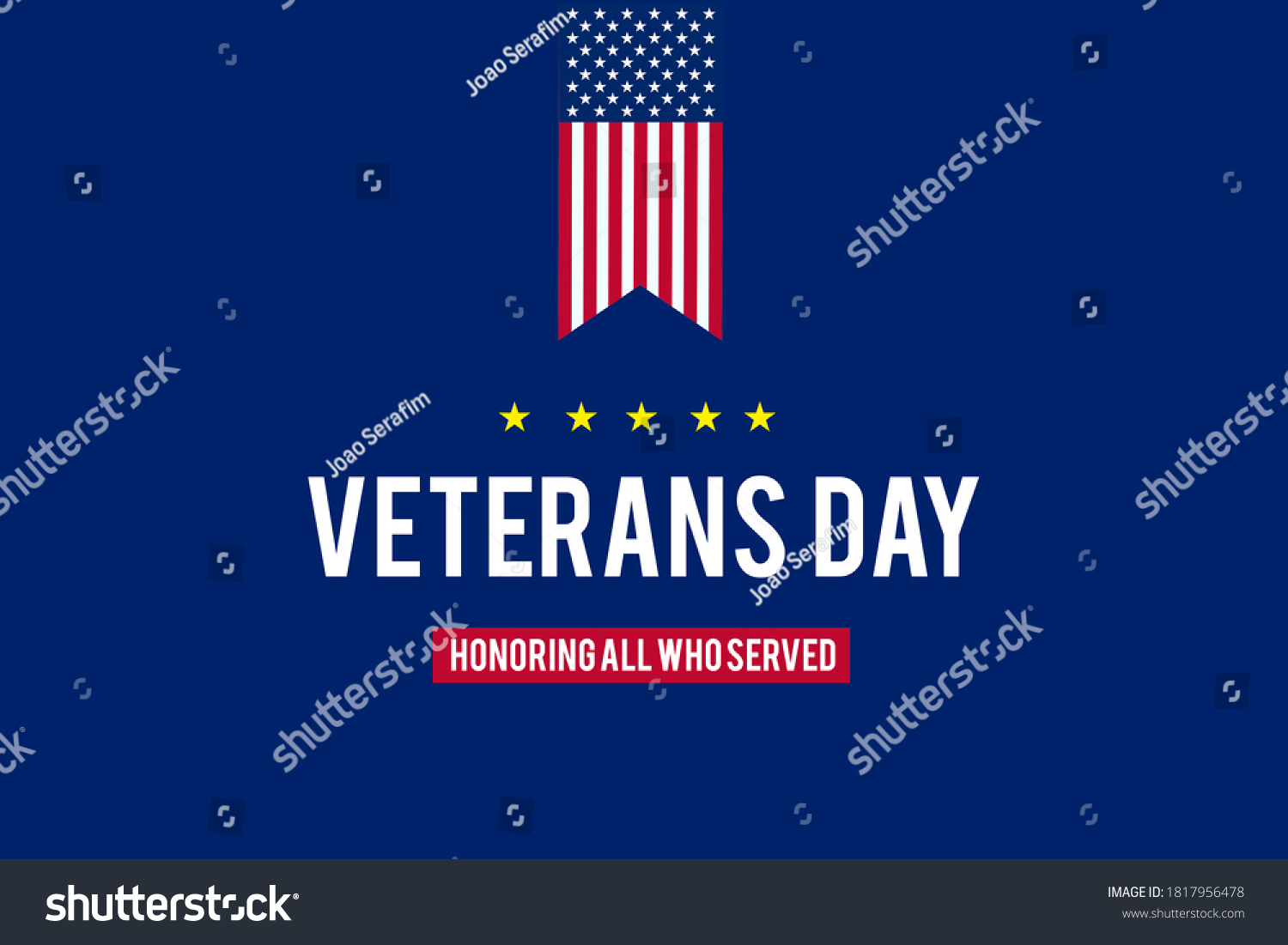 Thank You Your Service Veterans Veterans Stock Illustration 1817956478