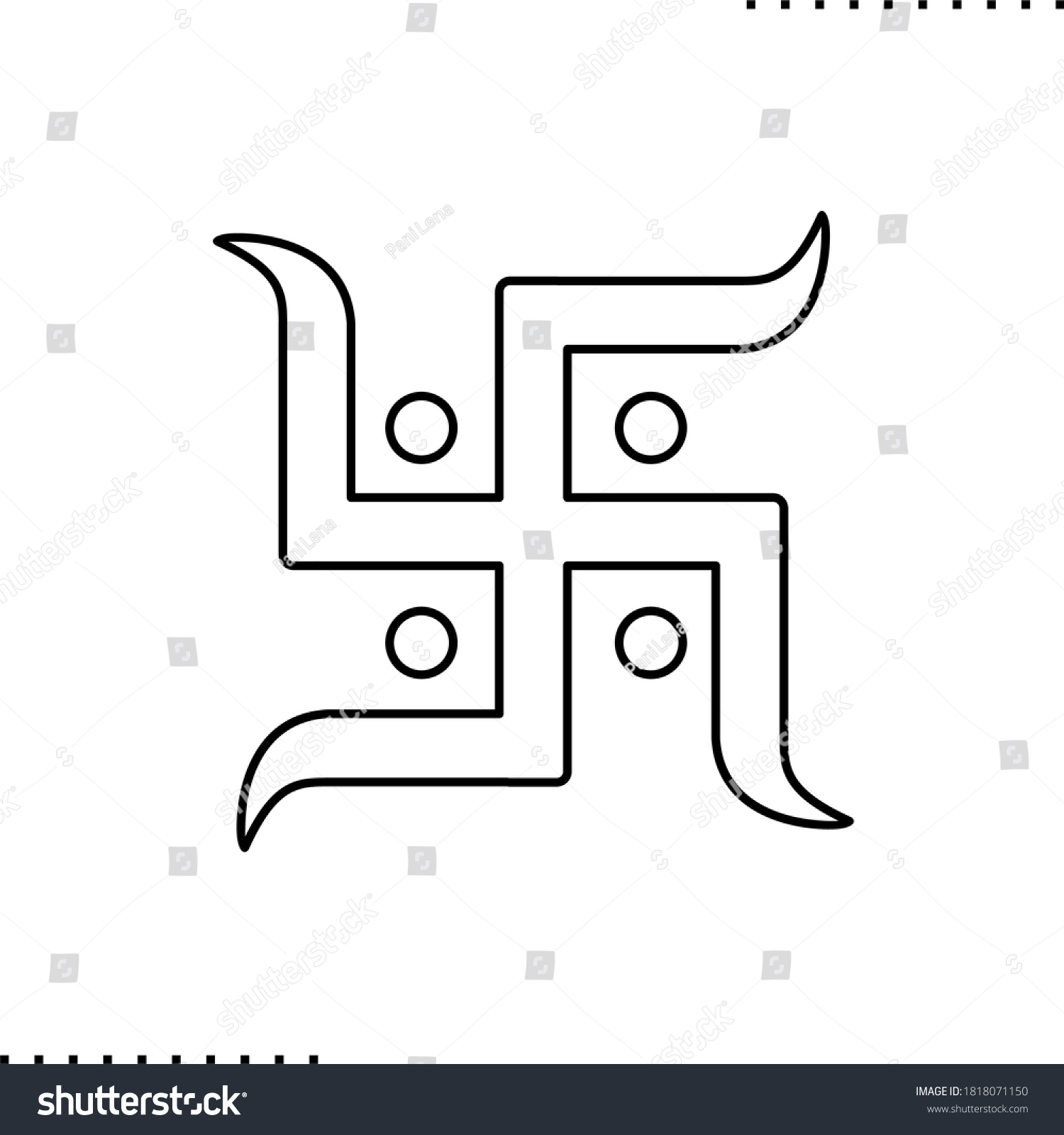 Swastika Hinduism Sign Good Luck Vector Stock Vector (Royalty Free ...