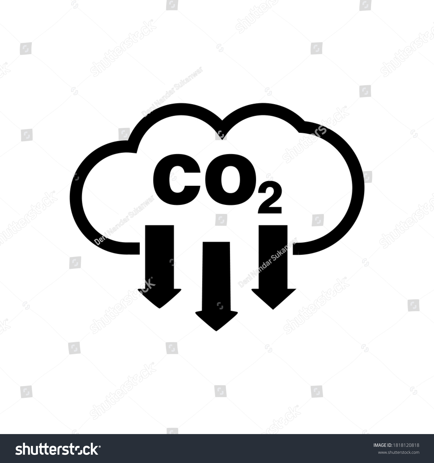 Co2 Carbon Dioxide Emissions Vector Icon Stock Vector (Royalty Free ...