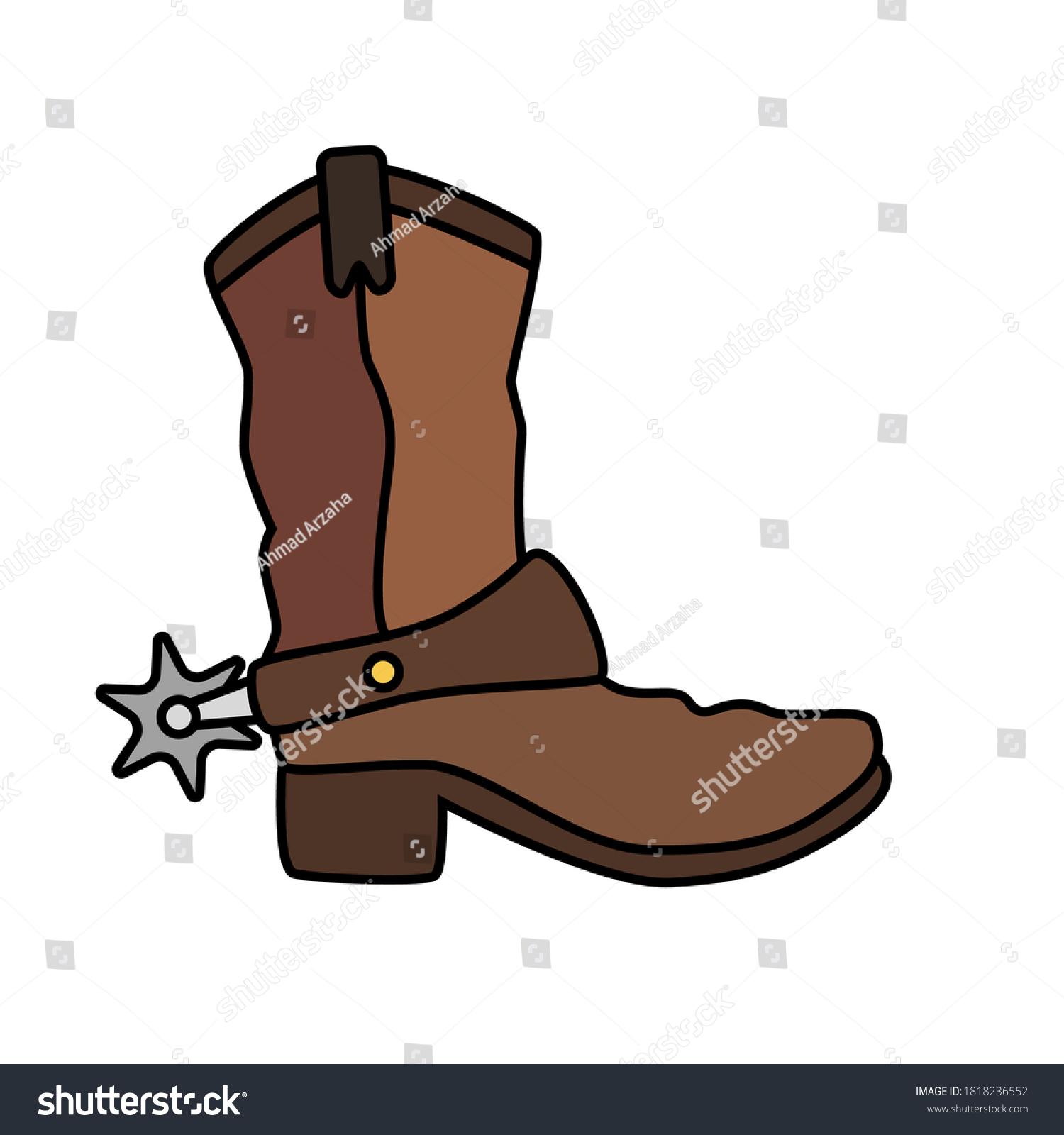 cowboy boots metal star