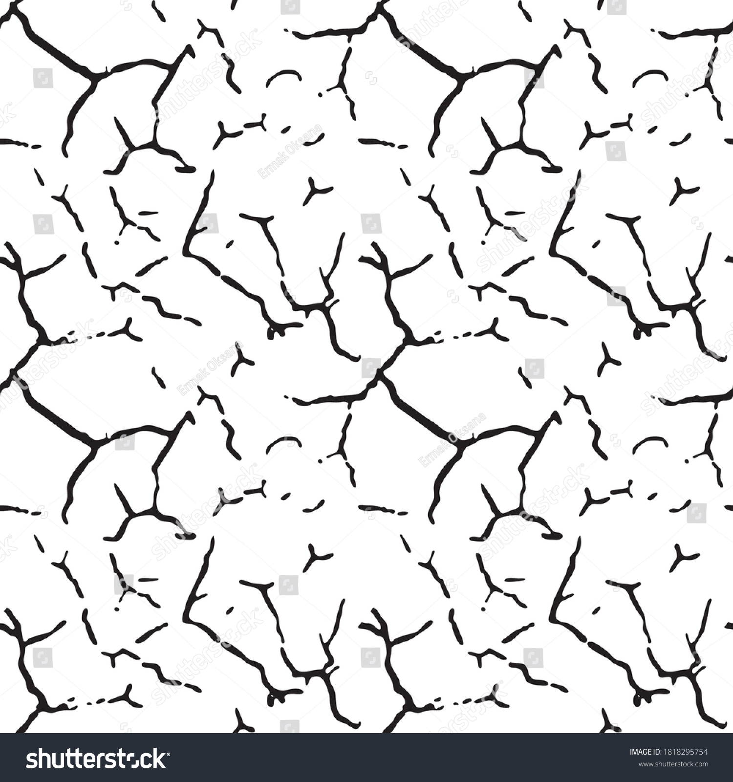 Vector Wall Cracks Seamless Pattern Fracture Stock Vector (Royalty Free ...