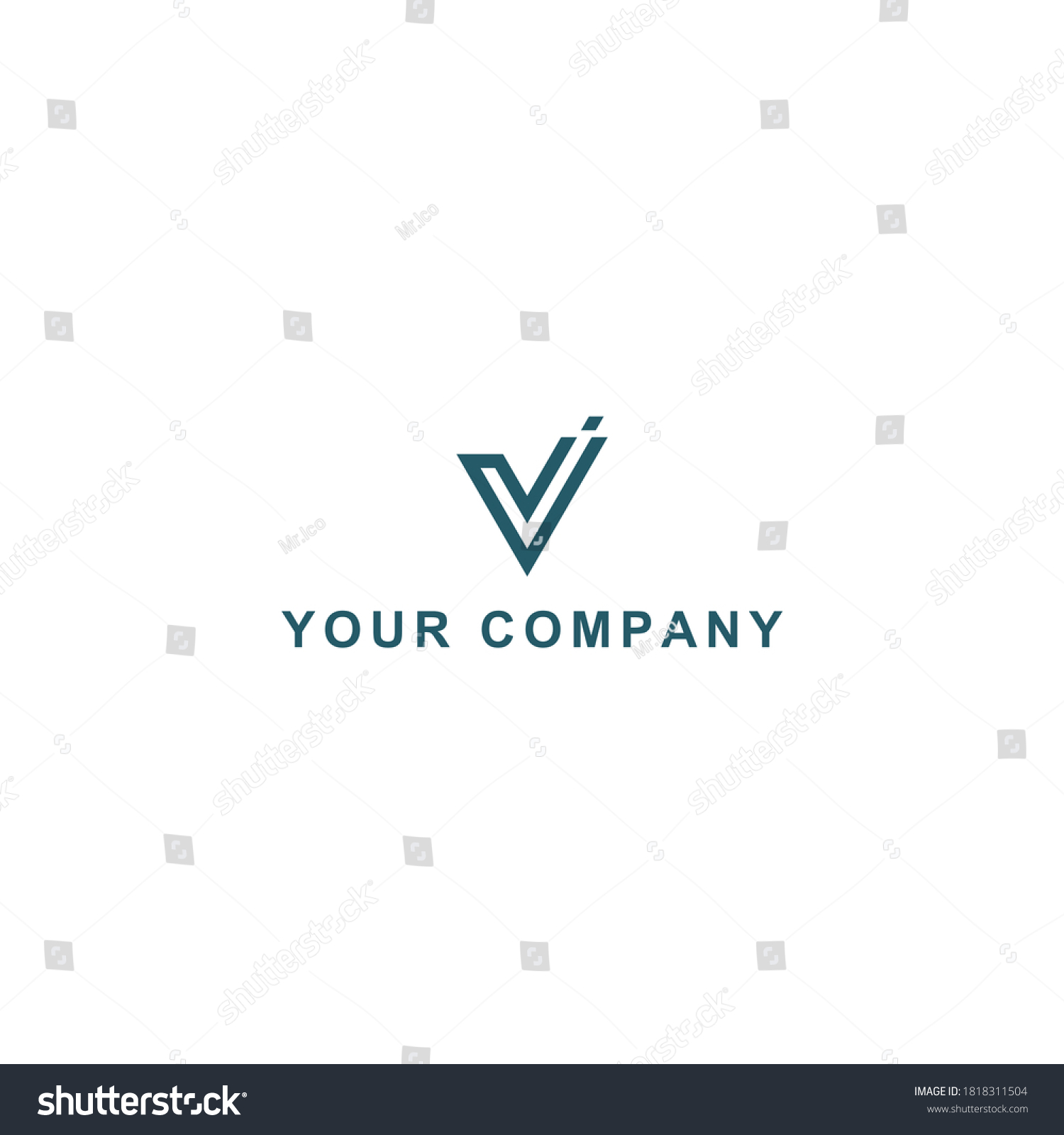 Jv Icon Vector Logo Design Jv Stock Vector (Royalty Free) 1818311504 ...