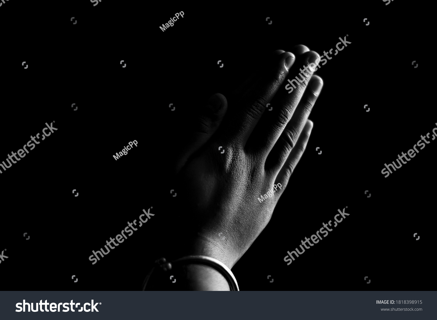 Praying Hands Faith Religion Belief God Stock Photo 1818398915 ...