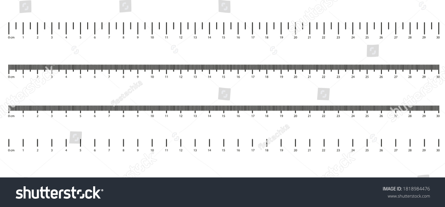 Metric Imperial Rulers Scale Ruler Inches Stock Vector (Royalty Free ...