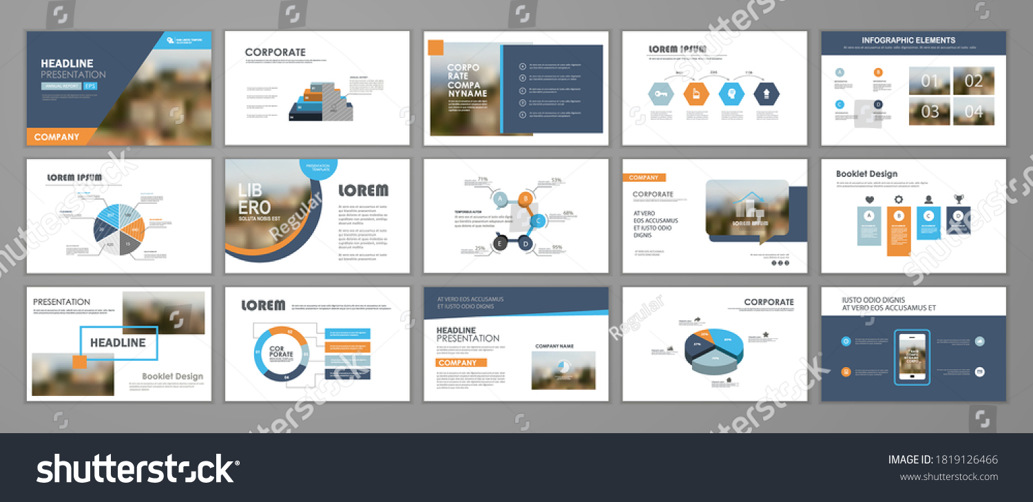 Presentation Templates Design Vector Templates Portfolio Stock Vector ...