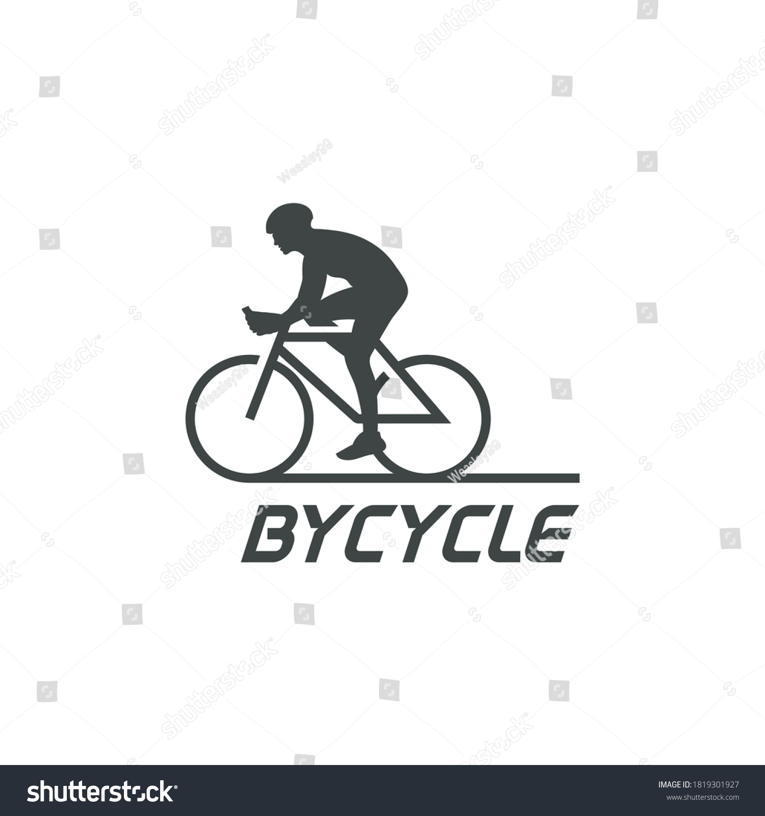 Awesome Bicycle Silhouette Logo Design Inspiration Stock Vector ...