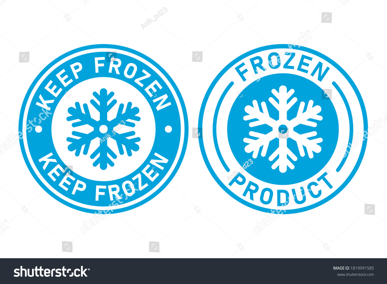 Keep Frozen Badge Vector Logo Template Stock Vector (Royalty Free ...