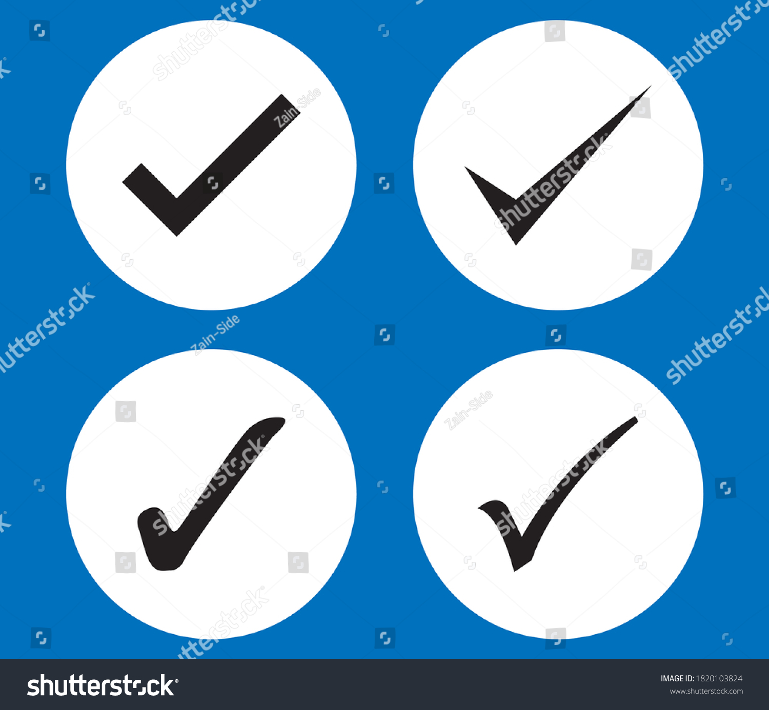 Different Kinds Checkmarks Vector Design Stock Vector (Royalty Free