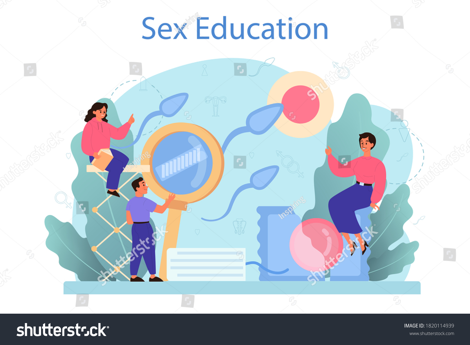 Sexual Education Concept Sexual Health Lesson Stock Vector Royalty