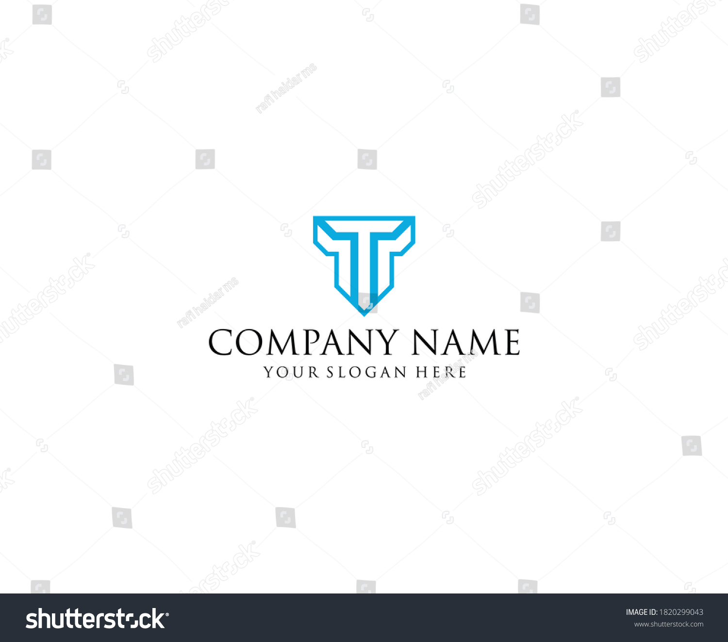 Letter T Line Logo Design Linear Stock Vector (Royalty Free) 1820299043 ...