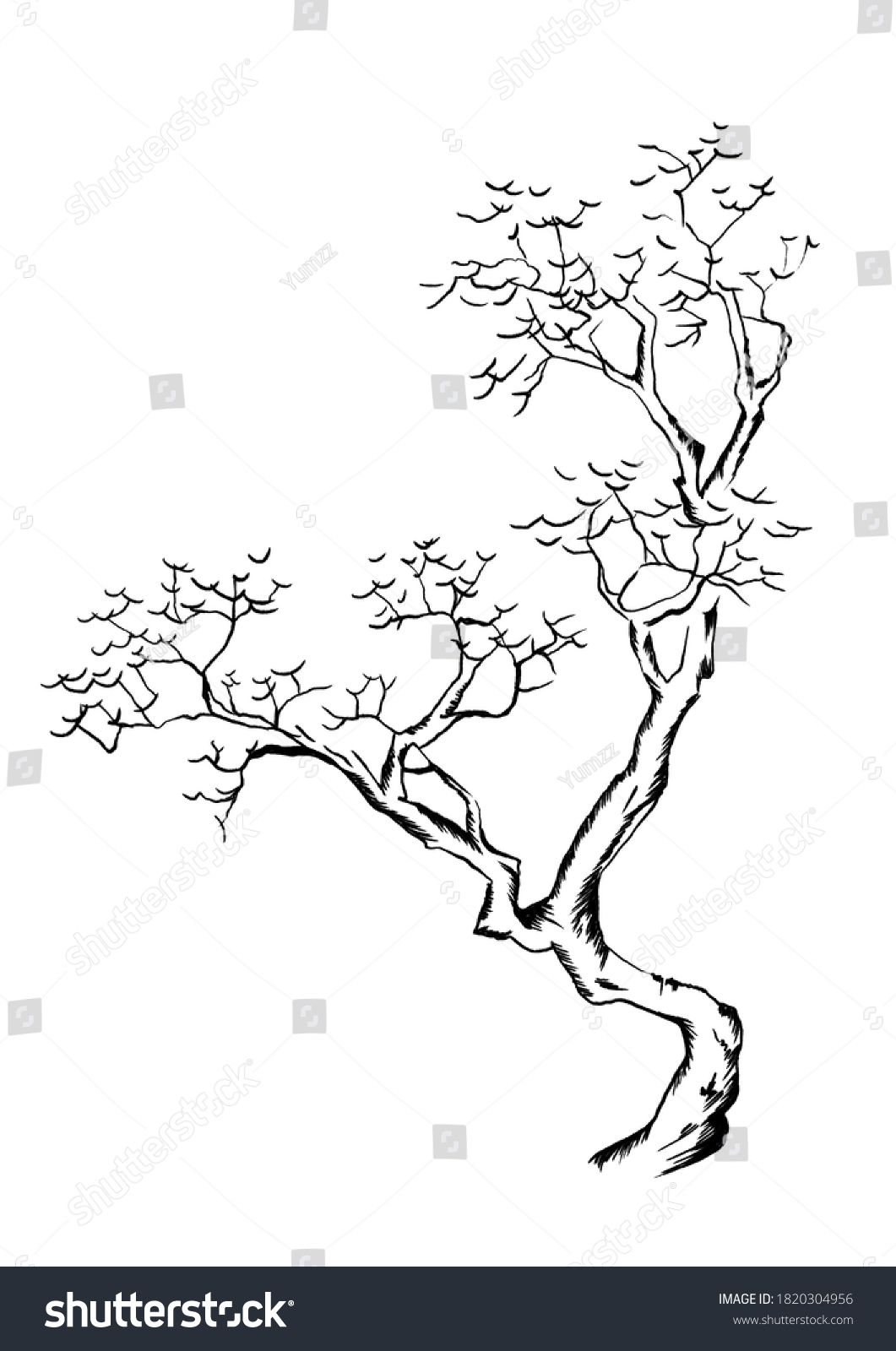 Black Color Tree Branches Stock Illustration 1820304956 | Shutterstock