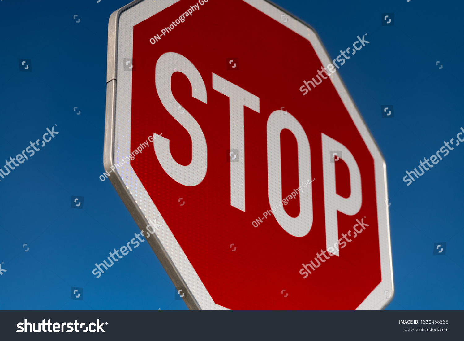 Stop Sign Red White Color Reflective Stock Photo 1820458385 | Shutterstock