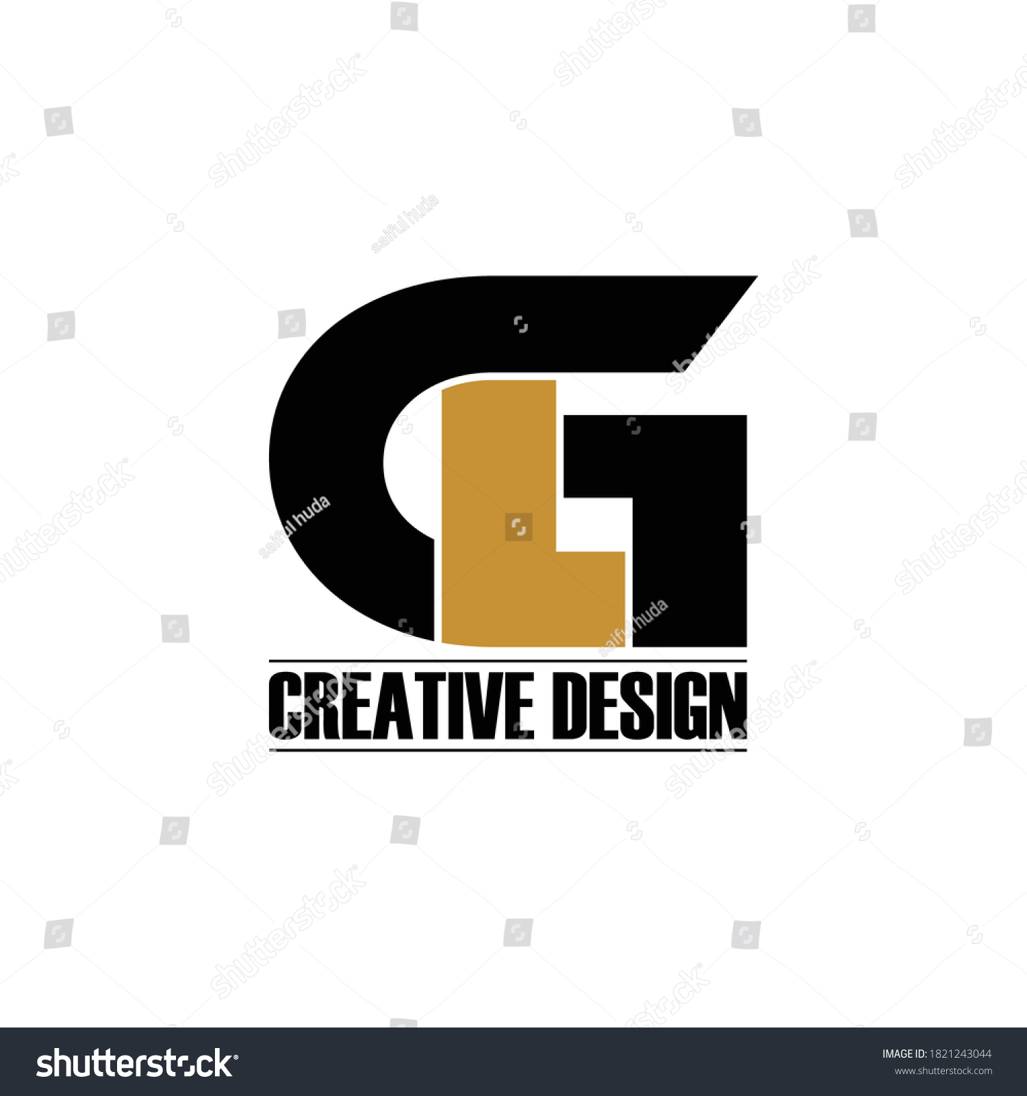 Letter Gl Simple Logo Design Vector Stock Vector (Royalty Free ...