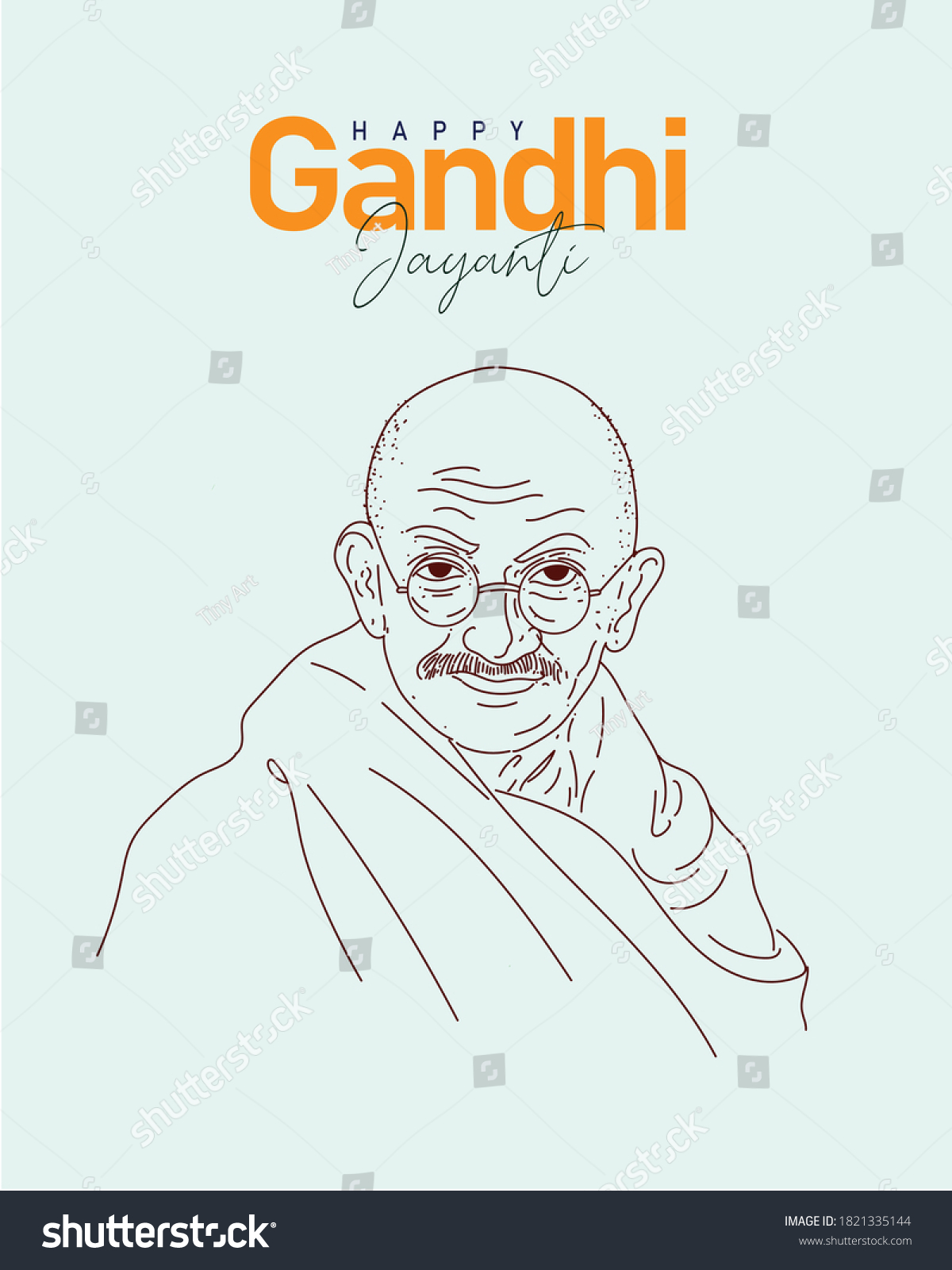Happy Gandhi Jayanti Text Gandhi Vector Stock Vector (Royalty Free ...