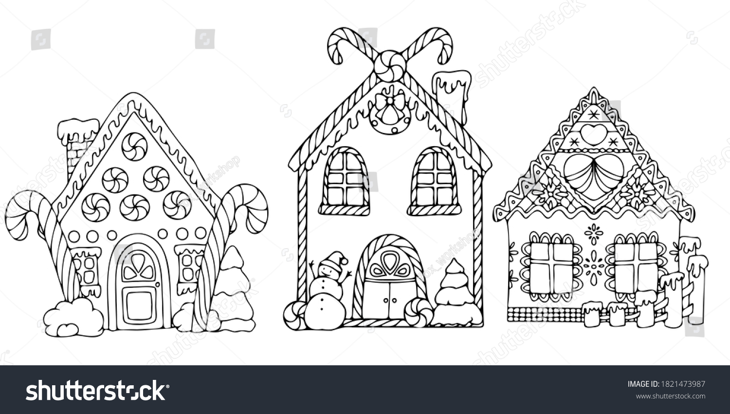 1,610 Gingerbread House Sketch Images, Stock Photos & Vectors ...