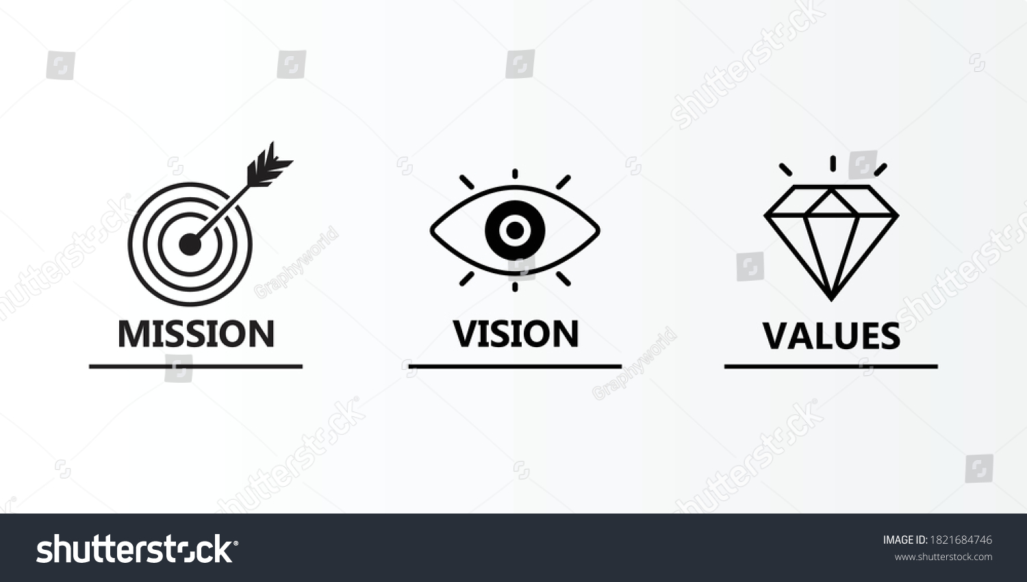 Mission Vision Values Icon Design Vector Stock Vector (Royalty Free ...