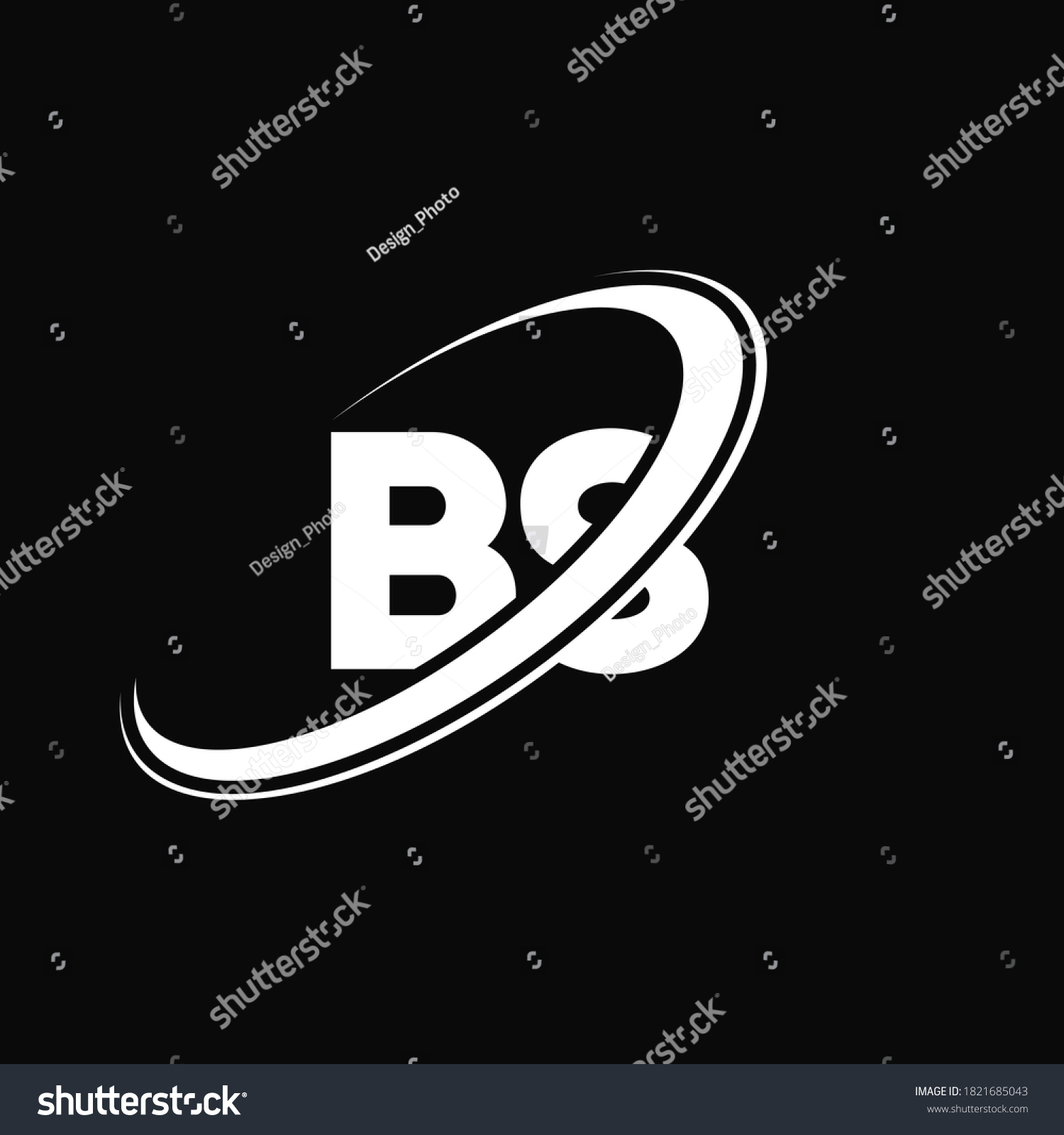 Bs B S Letter Logo Design Stock Vector (Royalty Free) 1821685043 ...