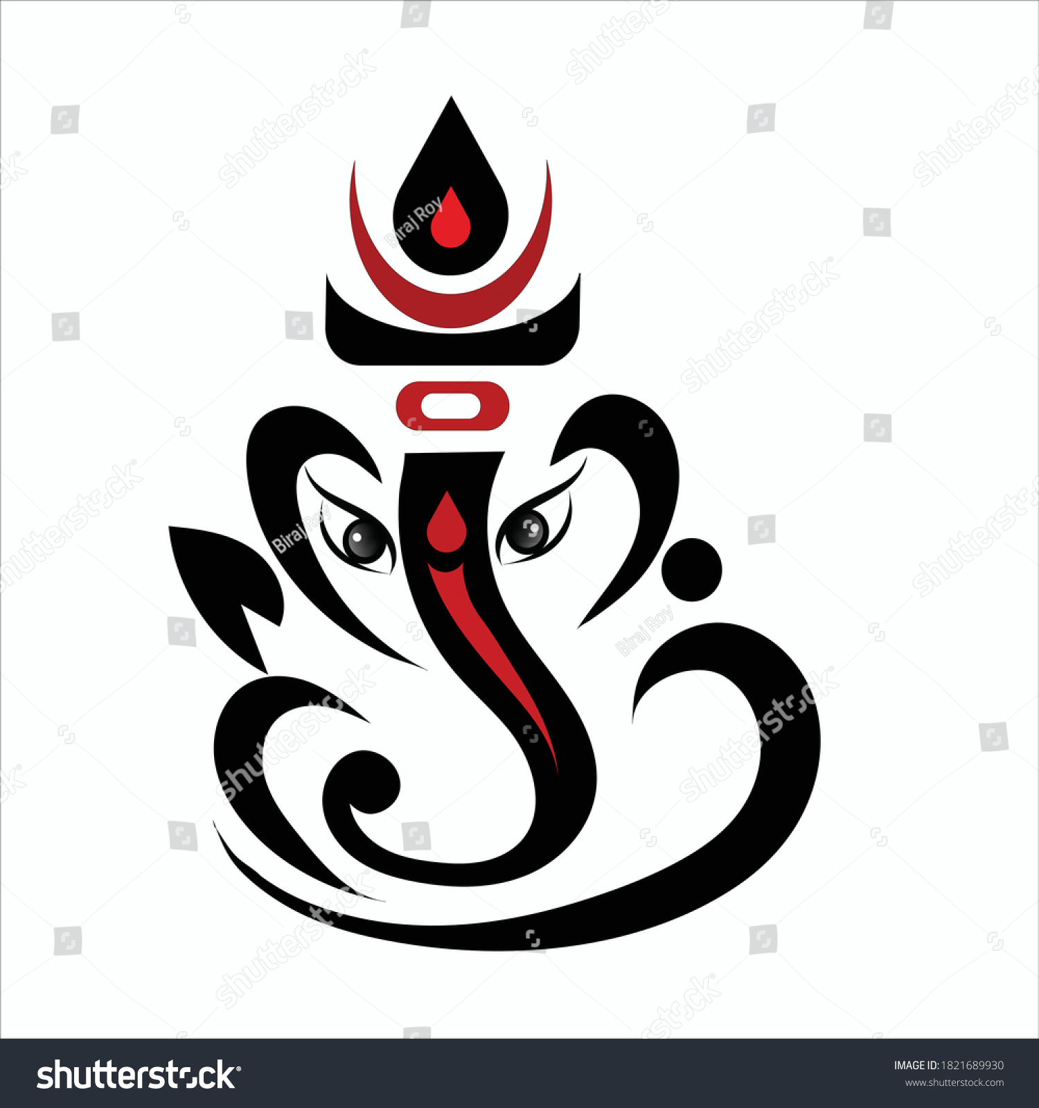 Lord Ganesh Ganesh Puja Ganesh Chaturthi Stock Vector (Royalty Free ...