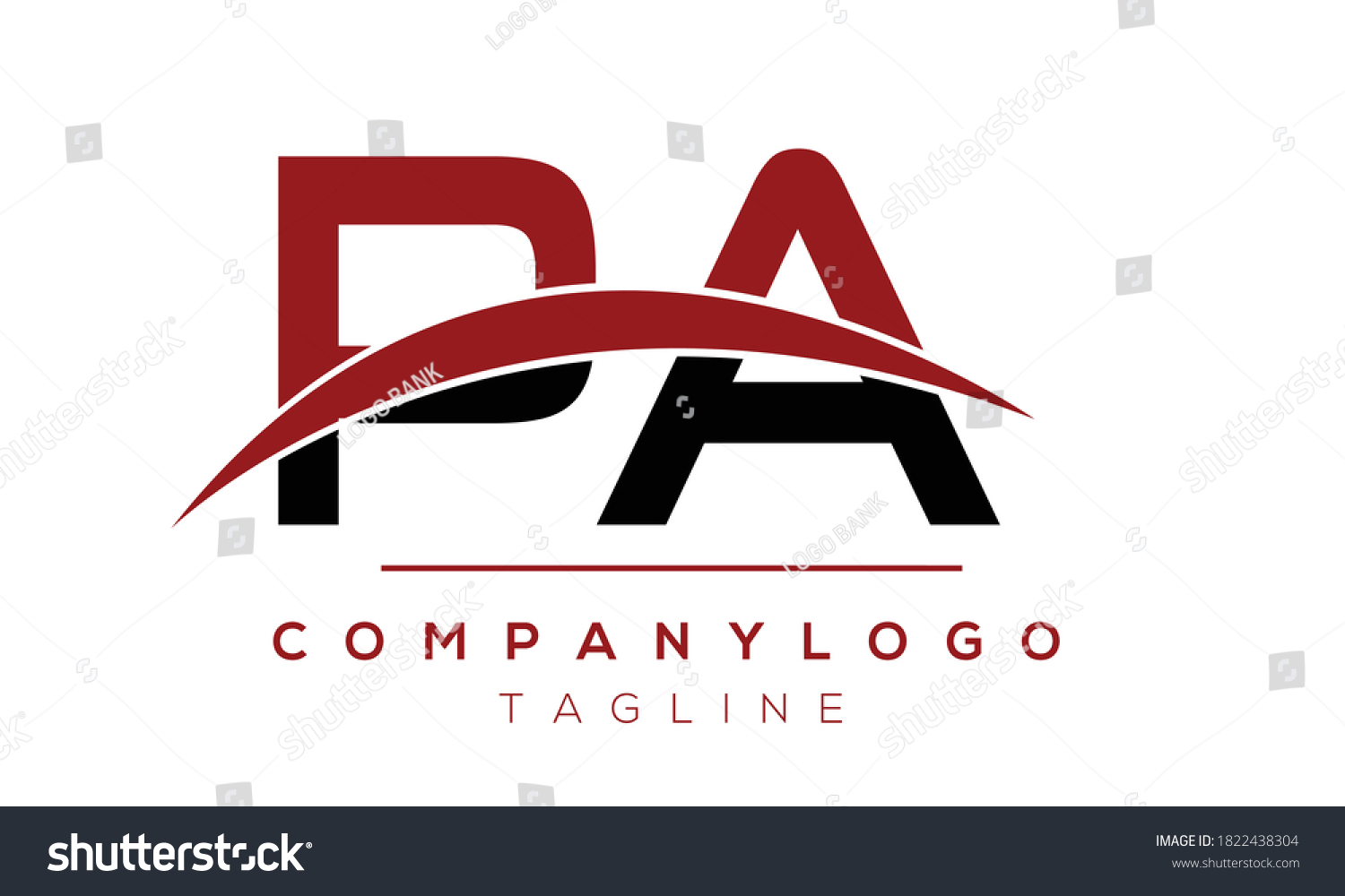 Pa Initials Monogram Letter Text Alphabet Stock Vector (Royalty Free ...