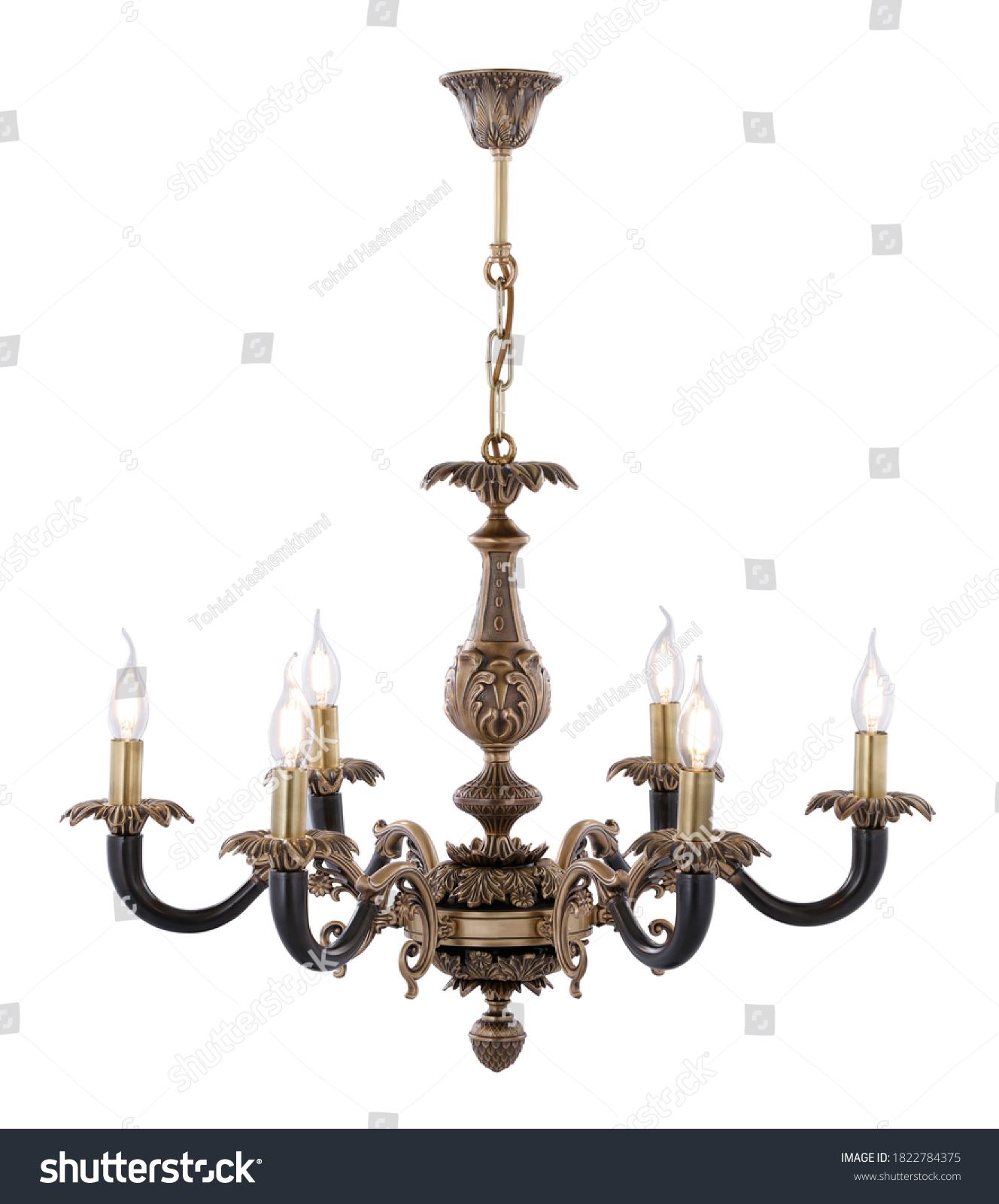 B&P Lamp® 4" Ht., Gold Poly Candle Cover, Candelabra Base