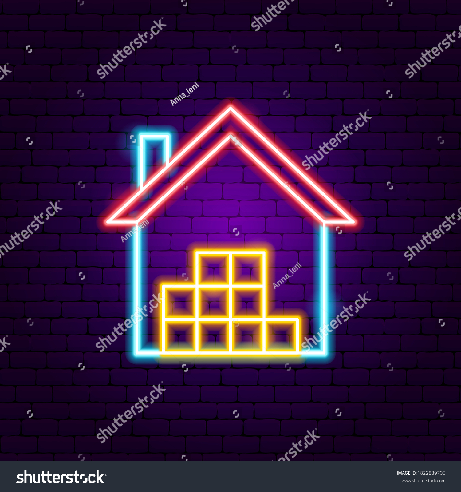 Storage Neon Sign Vector Illustration Building Stock Vector (Royalty ...