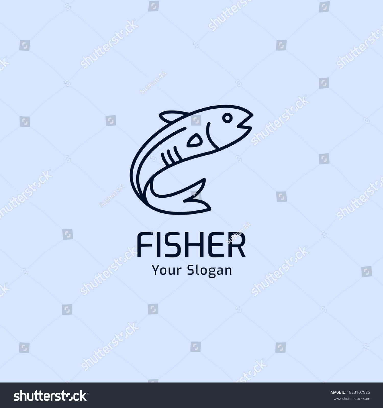 Simple Fish Logo Vector Template Suitable Stock Vector (Royalty Free ...