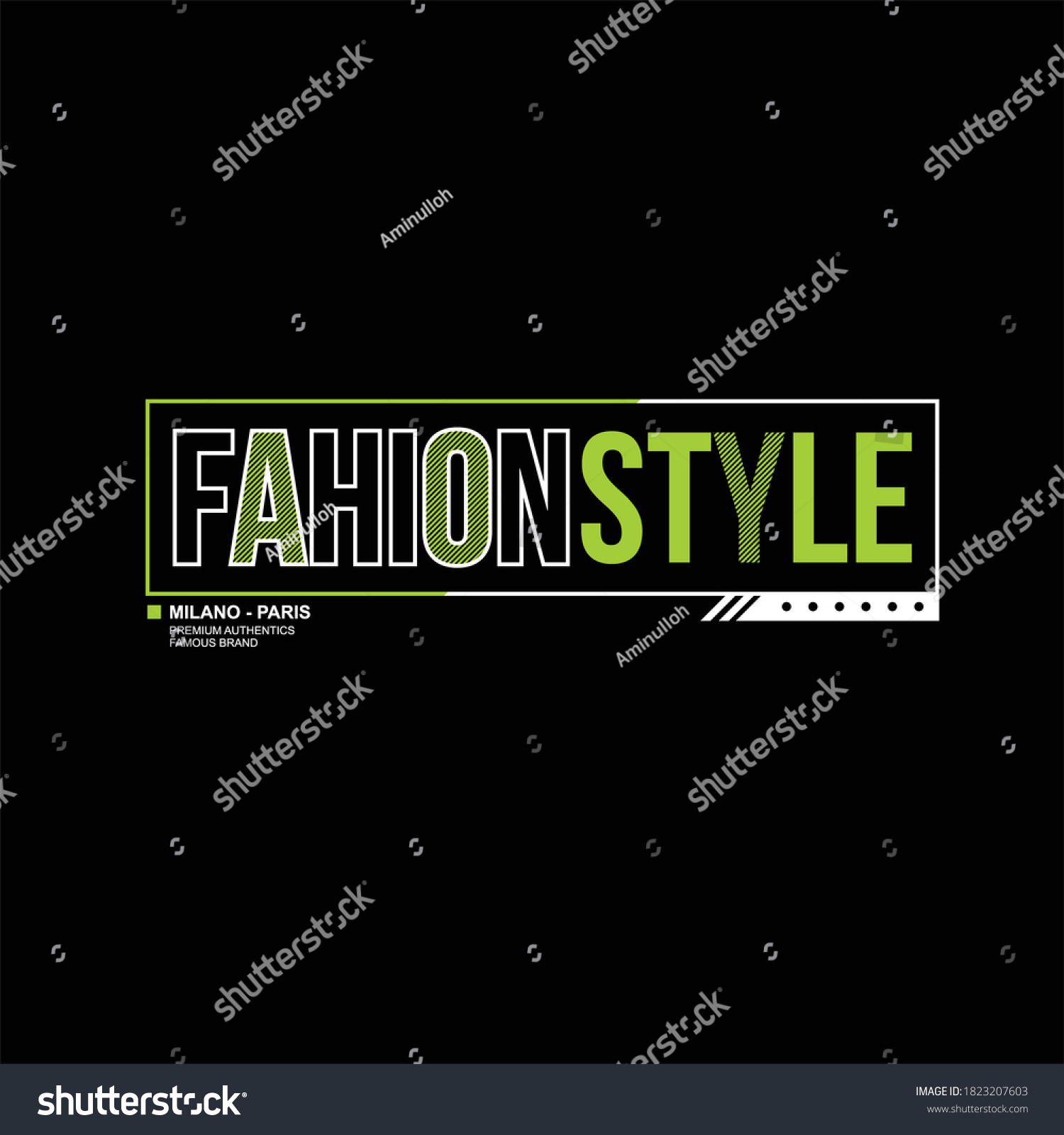 Fashion Style Milano Simple Vintage Fashion Stock Vector (Royalty Free ...