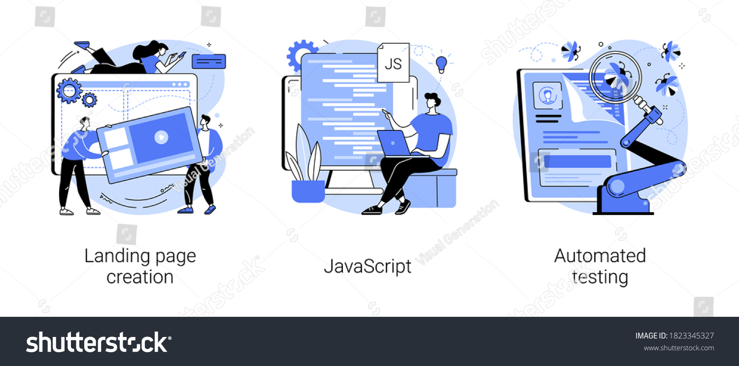 Web Programming Abstract Concept Vector Illustration Stock Vector ...