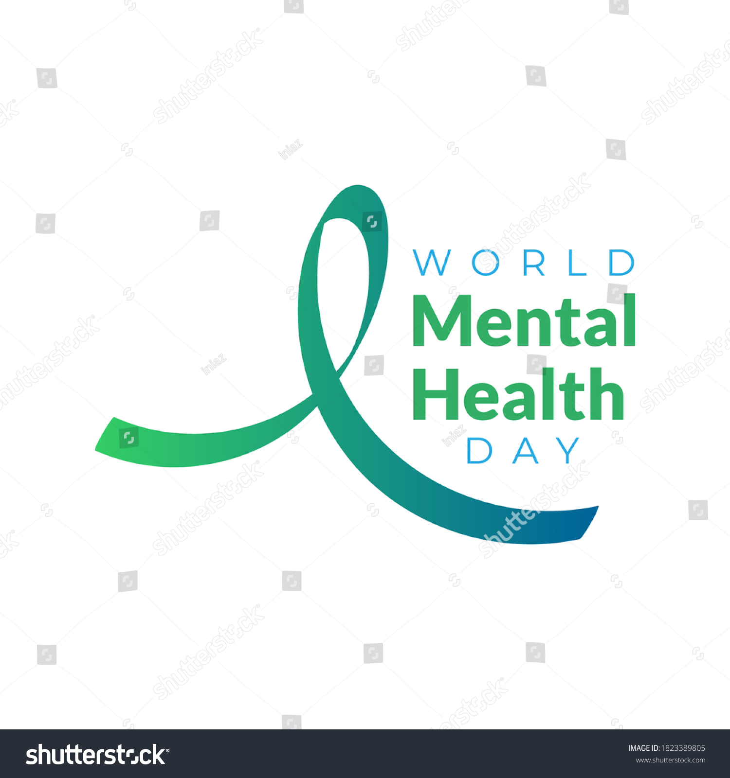 Design World Mental Health Day Annual Stock Vector (Royalty Free ...