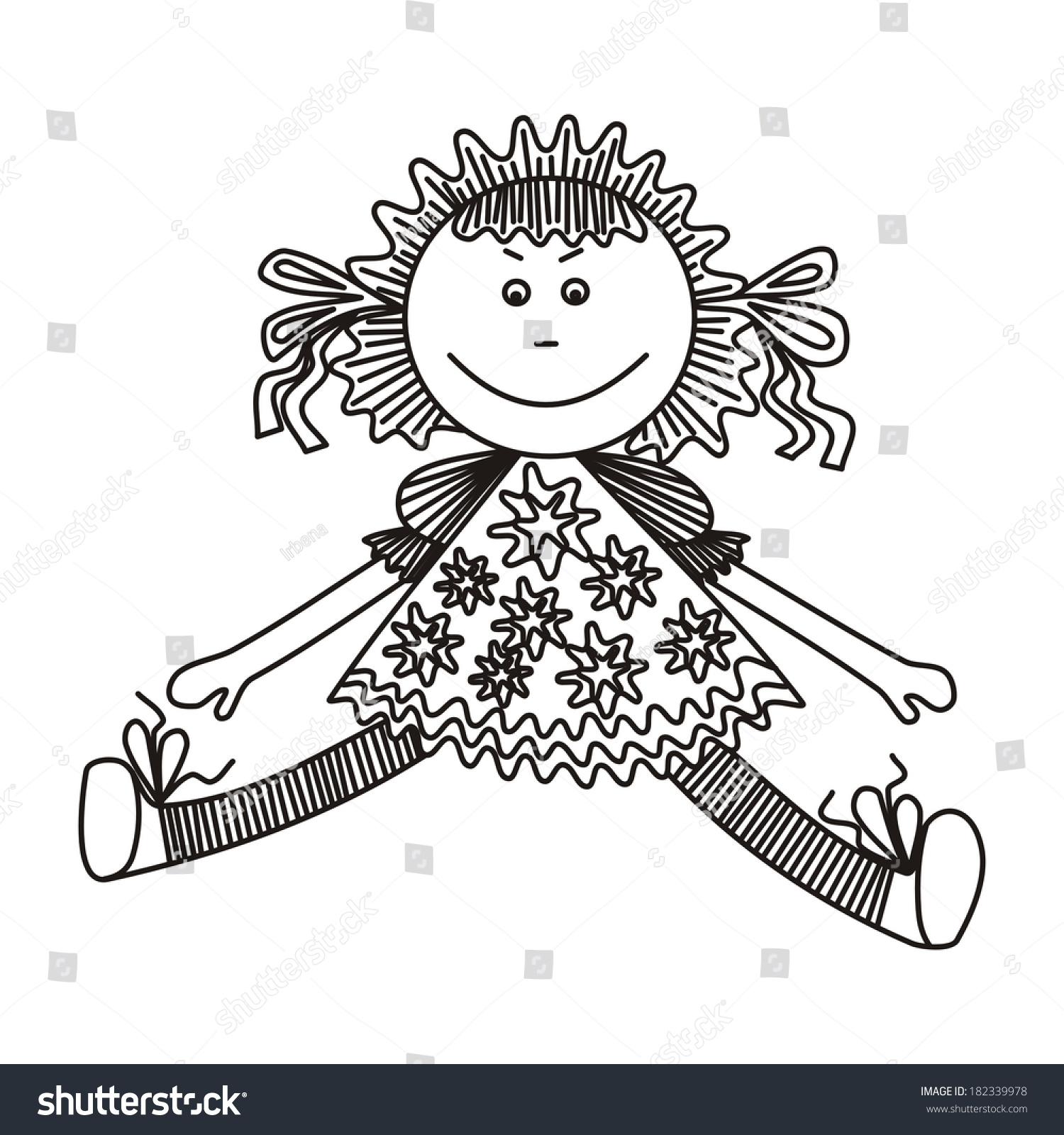 Doll Vector Illustration Stock Vector (Royalty Free) 182339978 ...