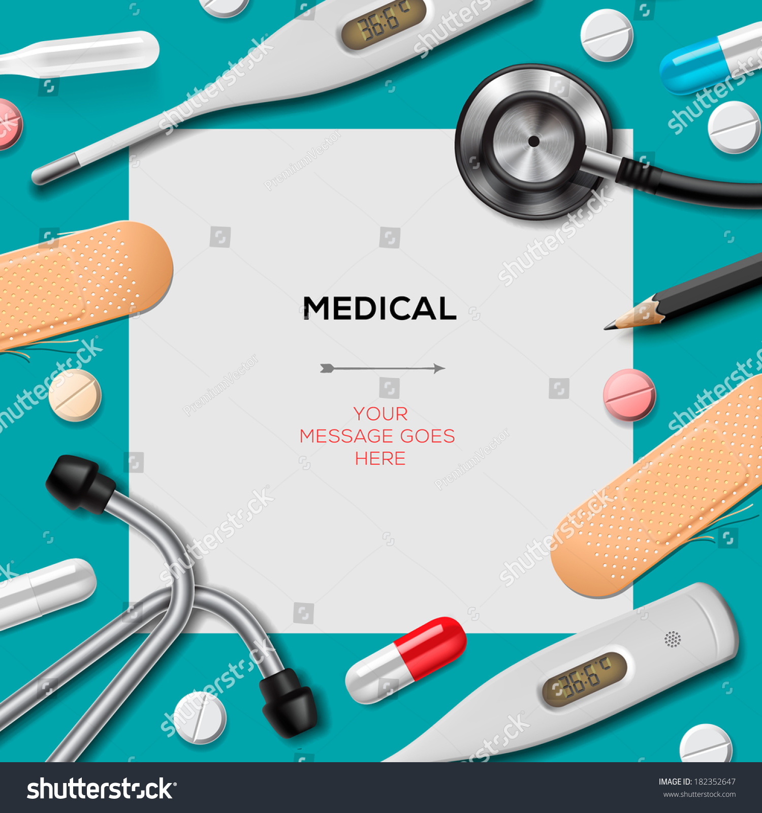 Medical Template Medicine Equipment Vector Illustration Stock Vector ...