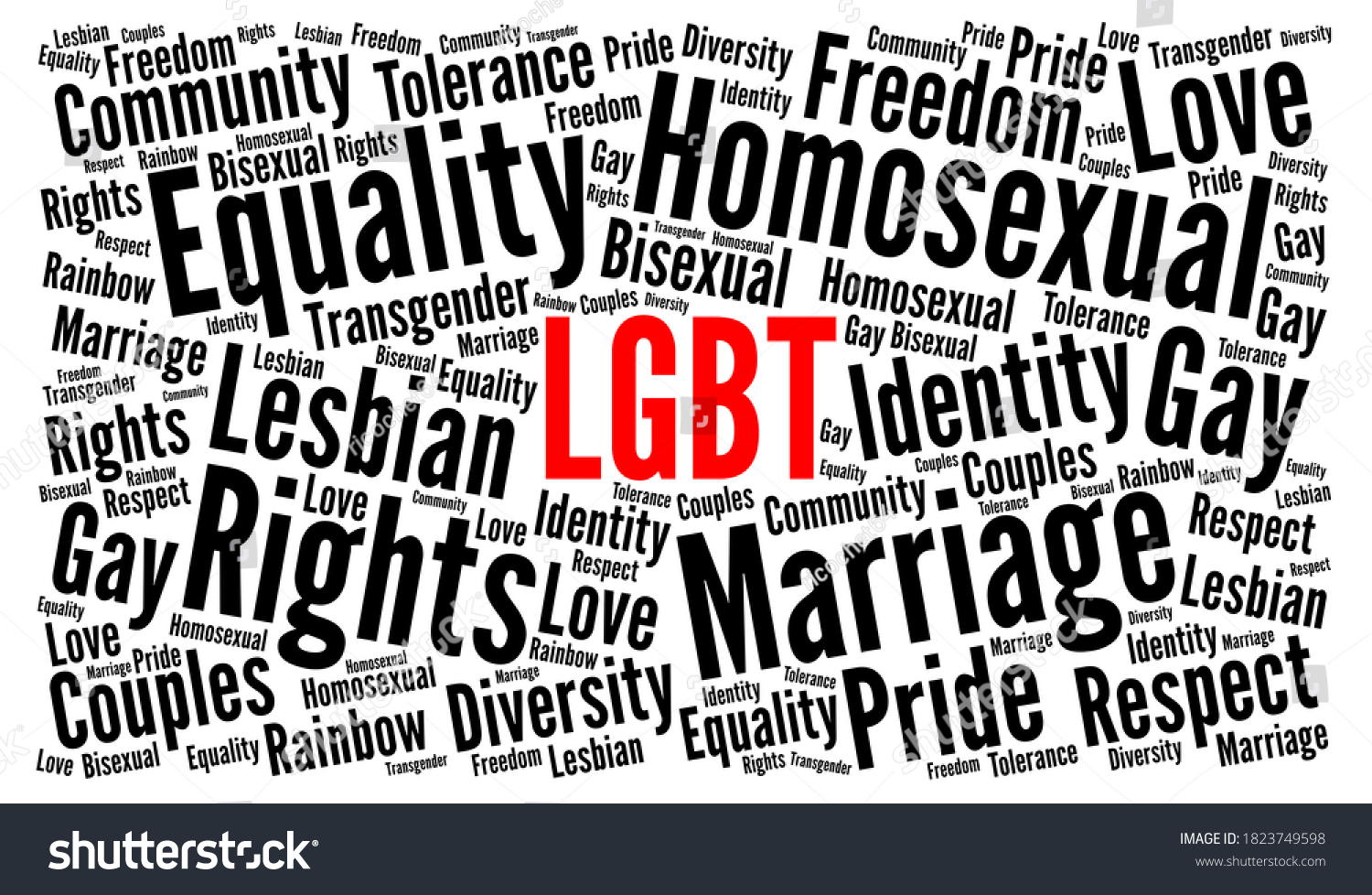 Lgbt Word Cloud Concept Illustration Stock Illustration 1823749598 Shutterstock 9344