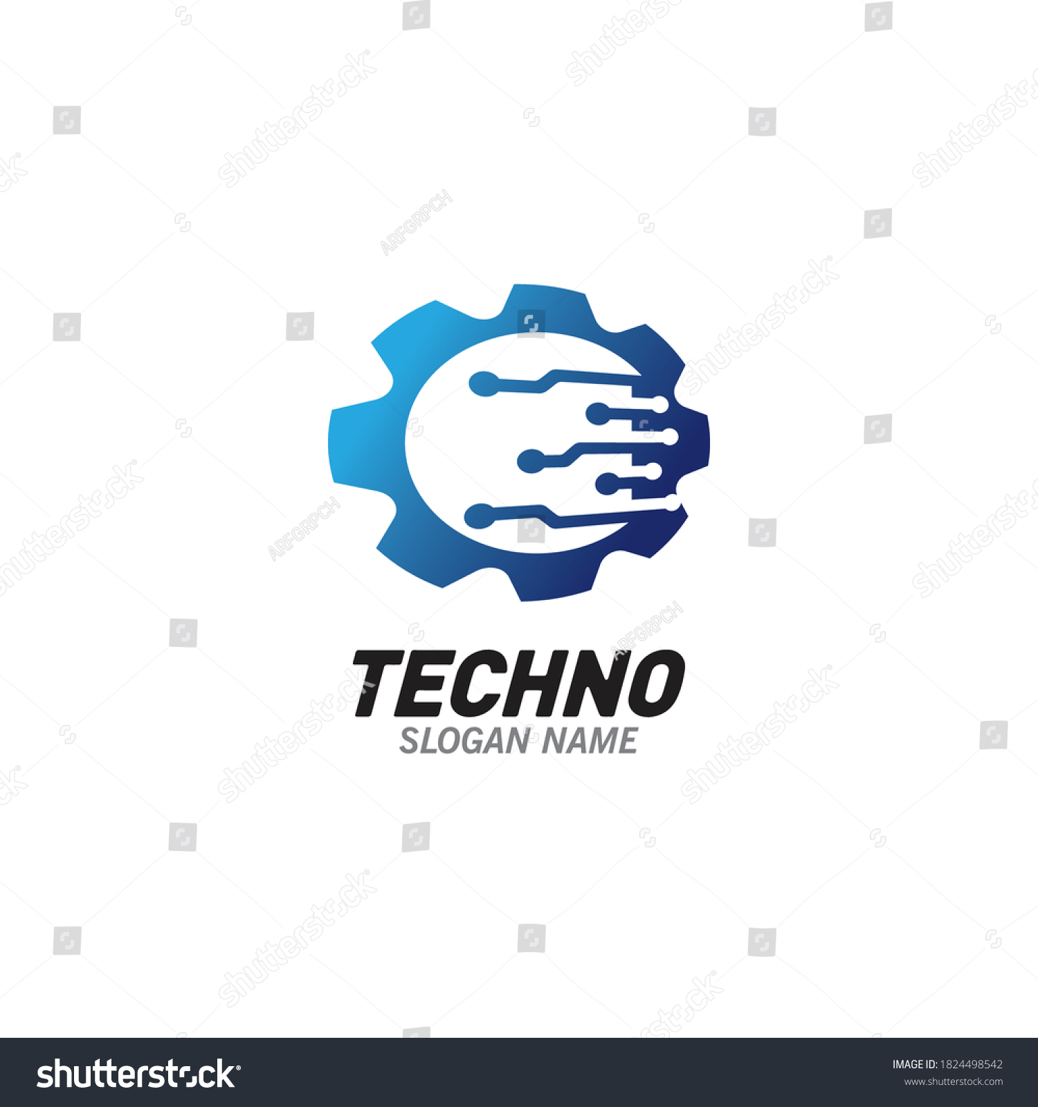 Technology Logo Creative Concept Network Illustration Stock Vector ...