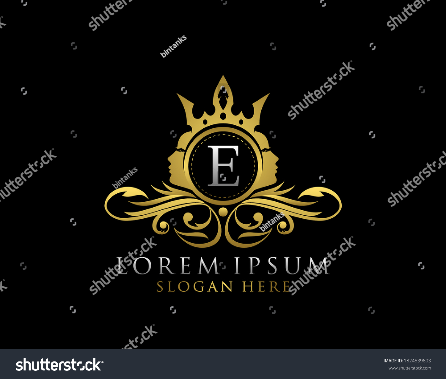 Royal Beauty Logo E Letter Luxury Stock Vector (Royalty Free ...