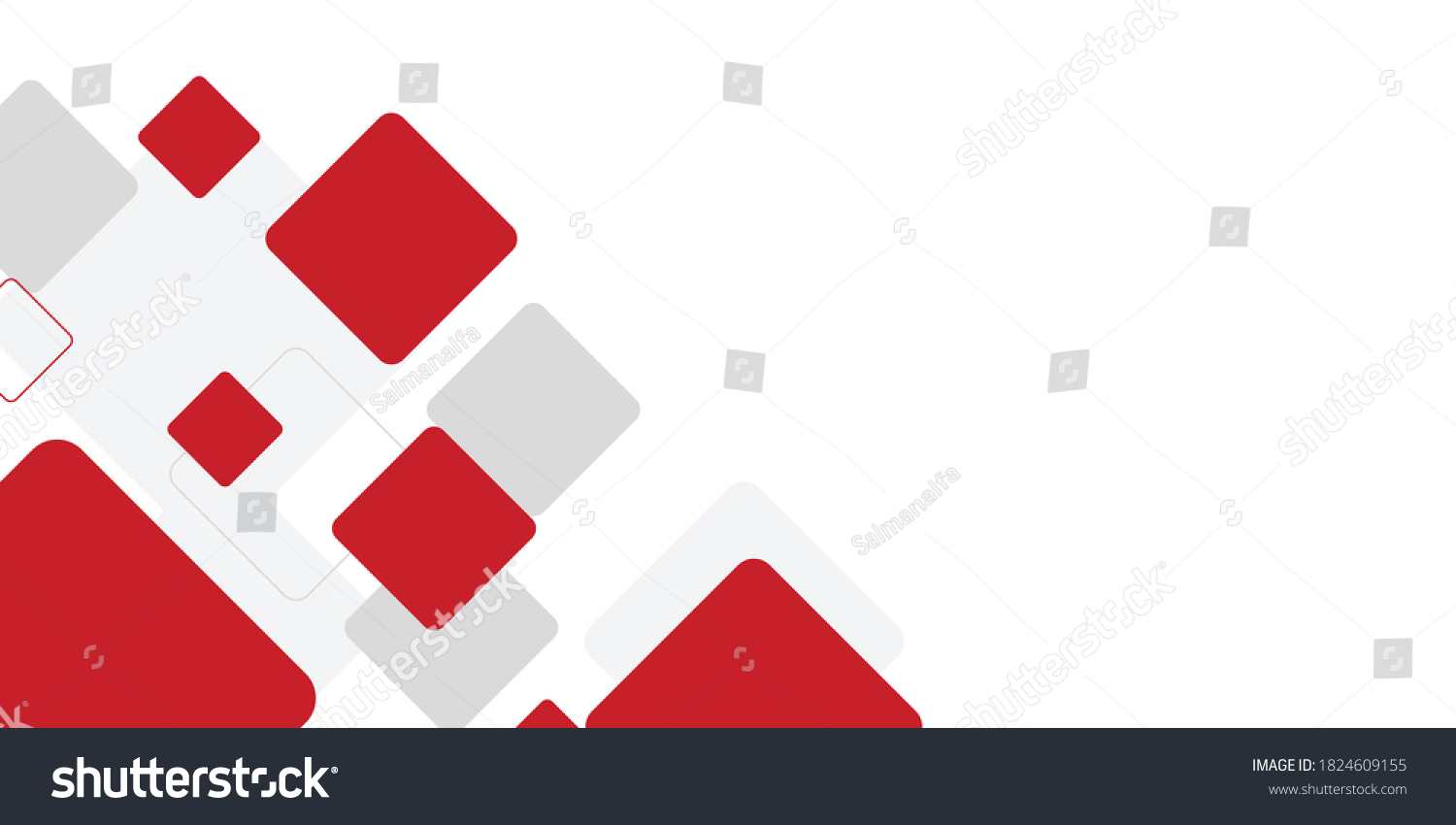 White Background Abstract Red Grey Square Stock Vector (Royalty Free ...