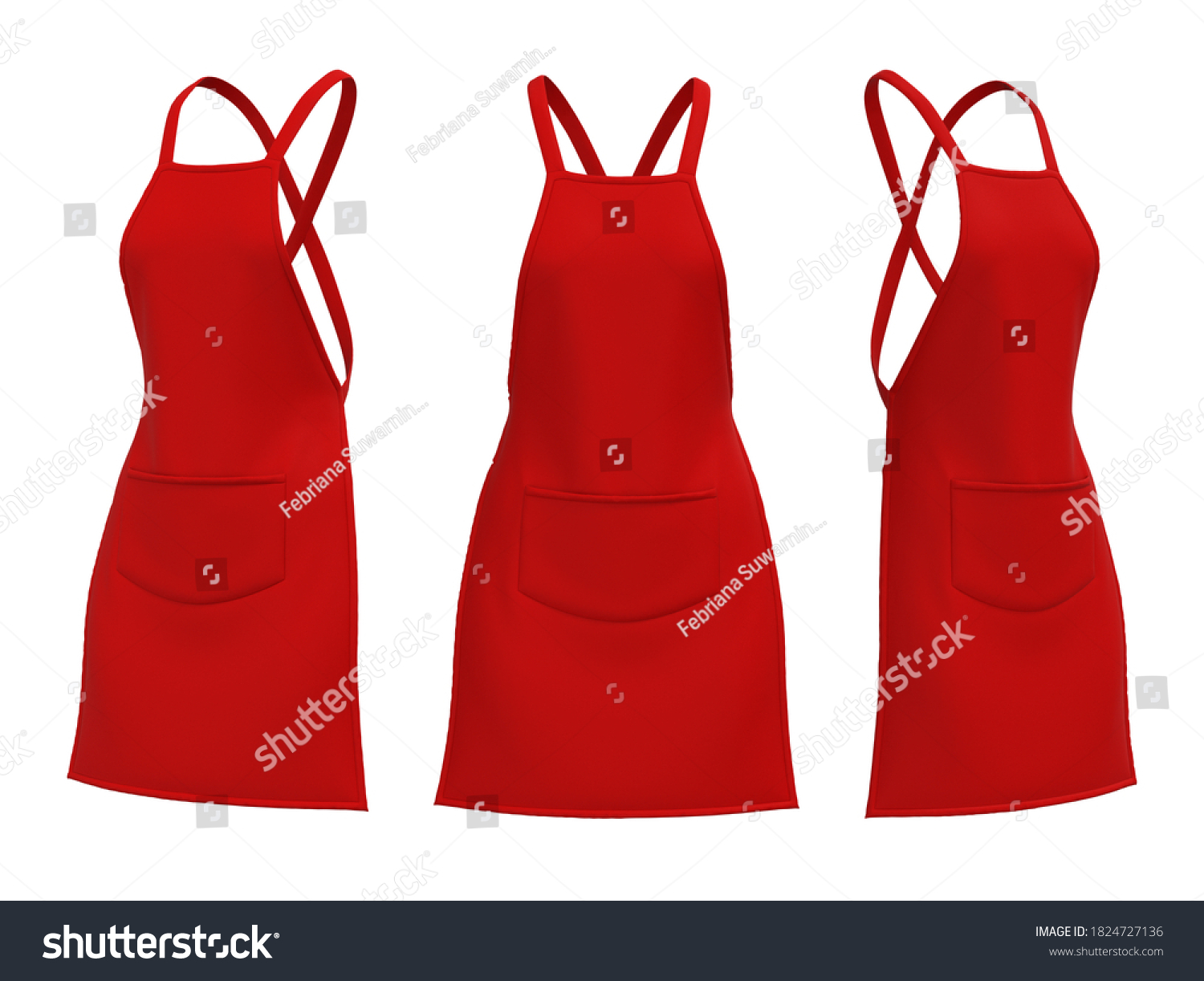 Blank Aprons Apron Mockup Clean Apron Stock Illustration 1824727136 Shutterstock 8225