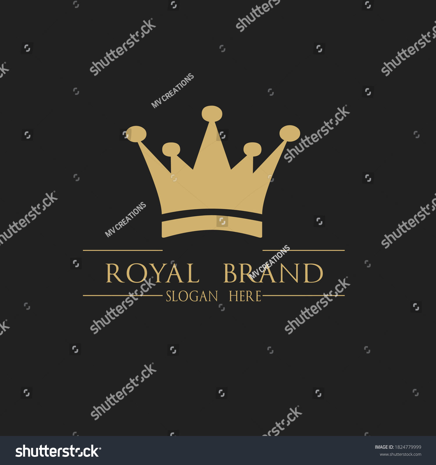Royal Brand Illustration Vector Logo Design Stock Vector (Royalty Free ...