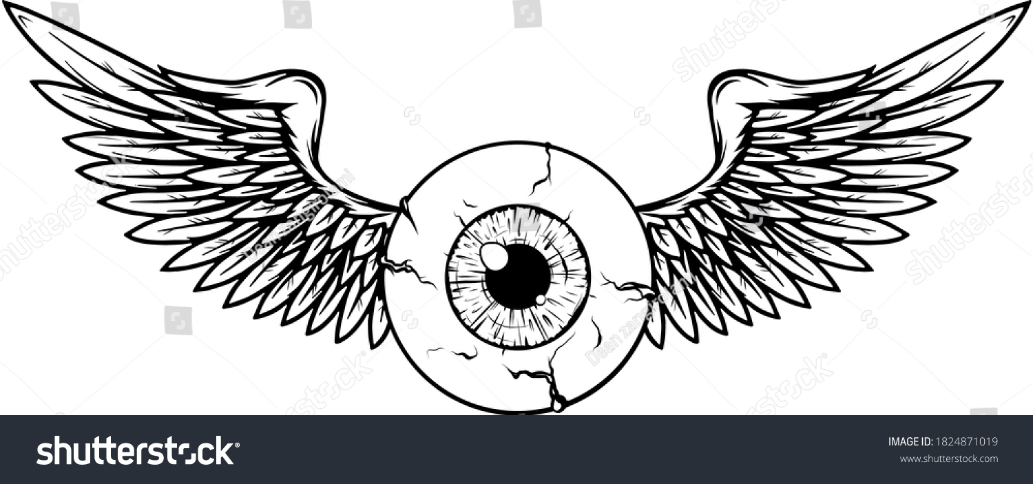 Creepy Eye Ball Vector Illustration Design Stock Vector (Royalty Free ...