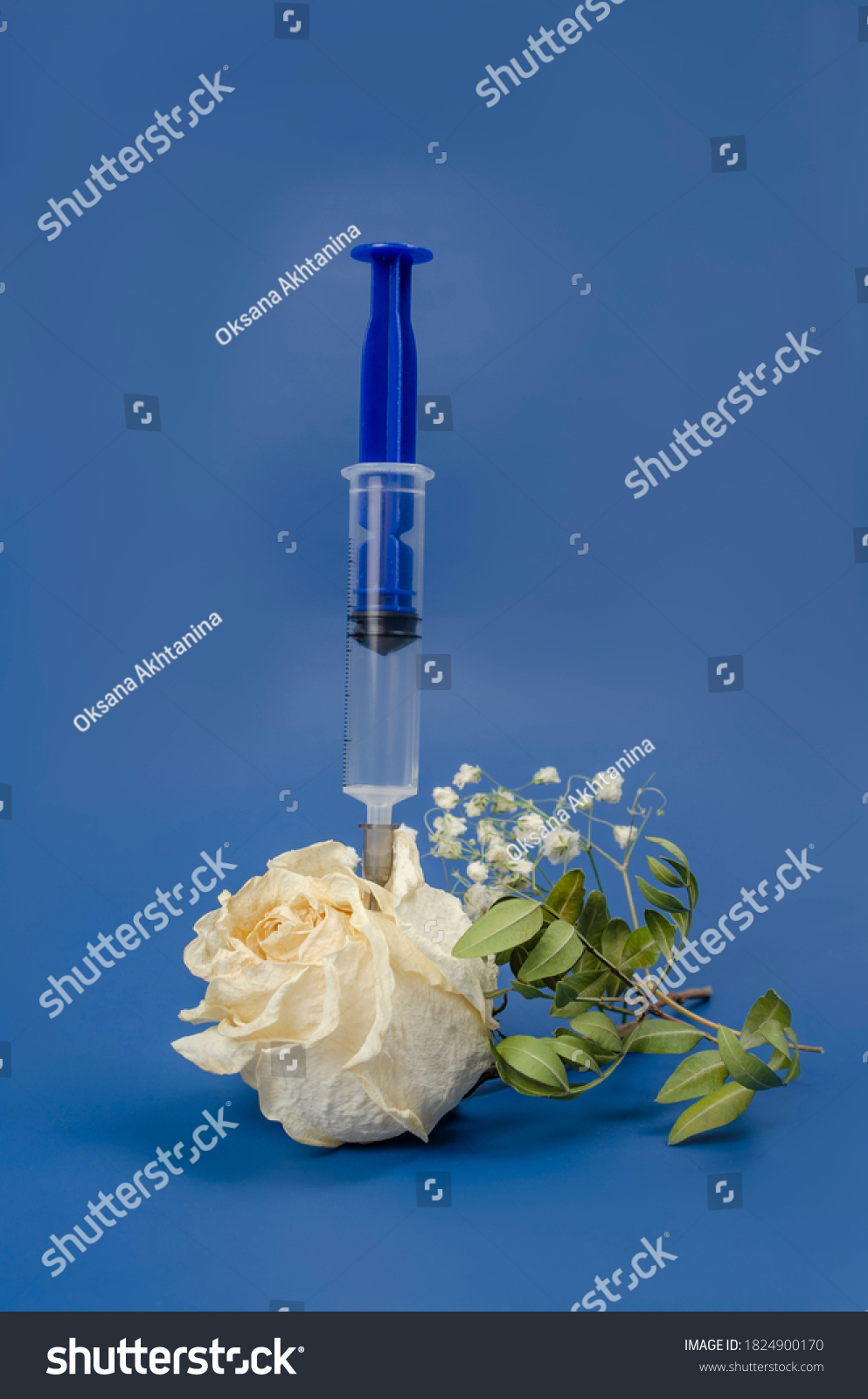 Concept Death Disease Drug Addiction Syringe Stock Photo 1824900170 ...