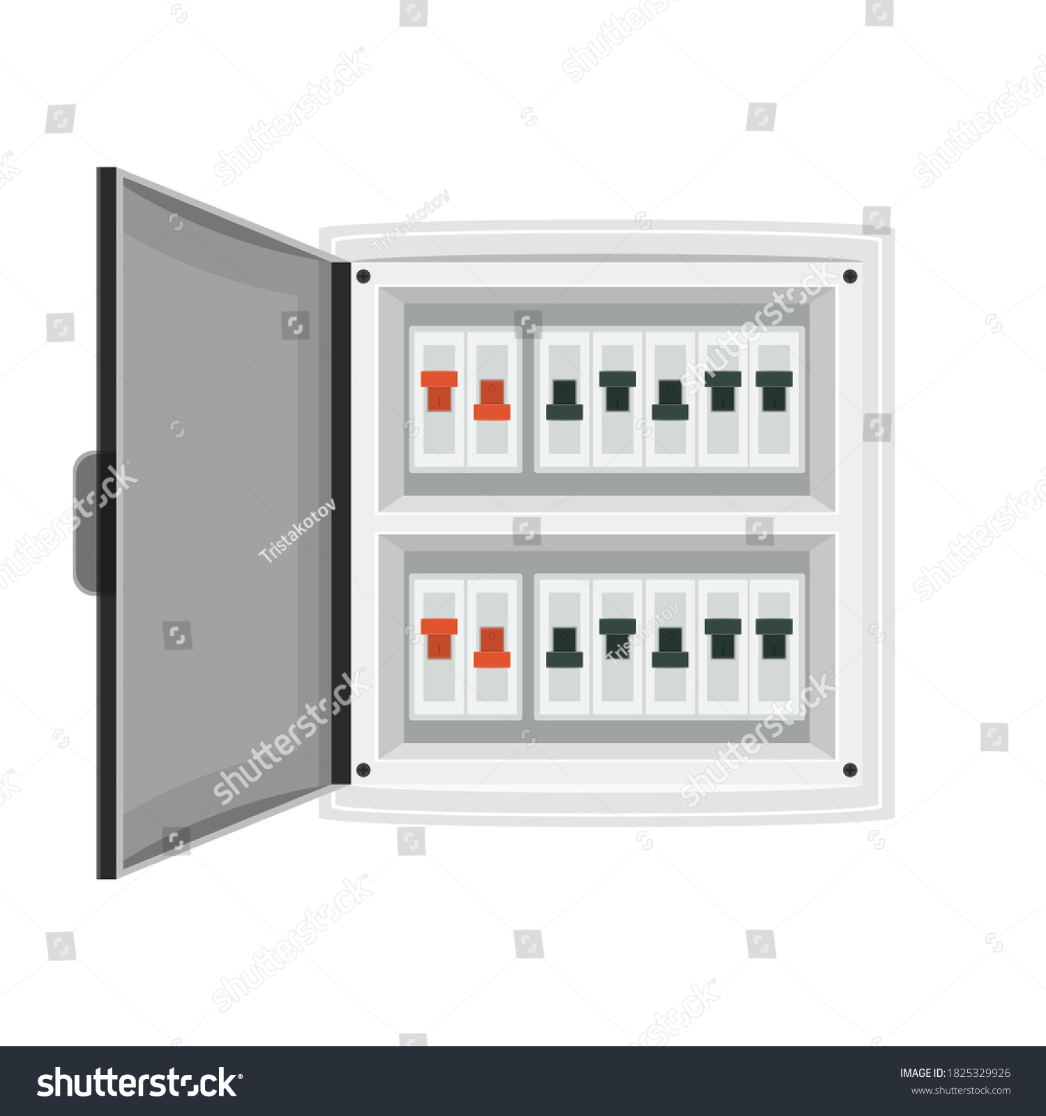 Fuse Board Box Electrical Power Switch Stock Vector (Royalty Free ...