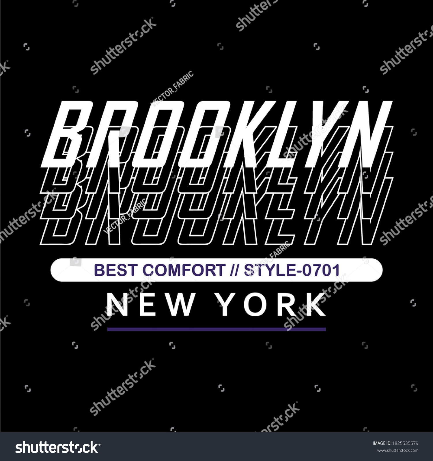 Brooklyn Best Comfort New York Words Stock Vector (Royalty Free ...