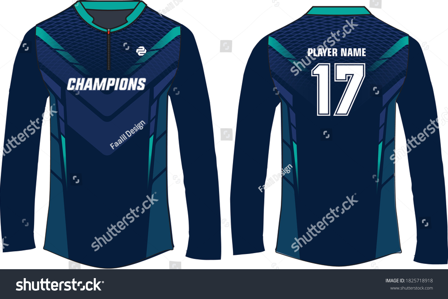 Sports Long Sleeve Tshirt Jersey Design Stock Vector (Royalty Free ...