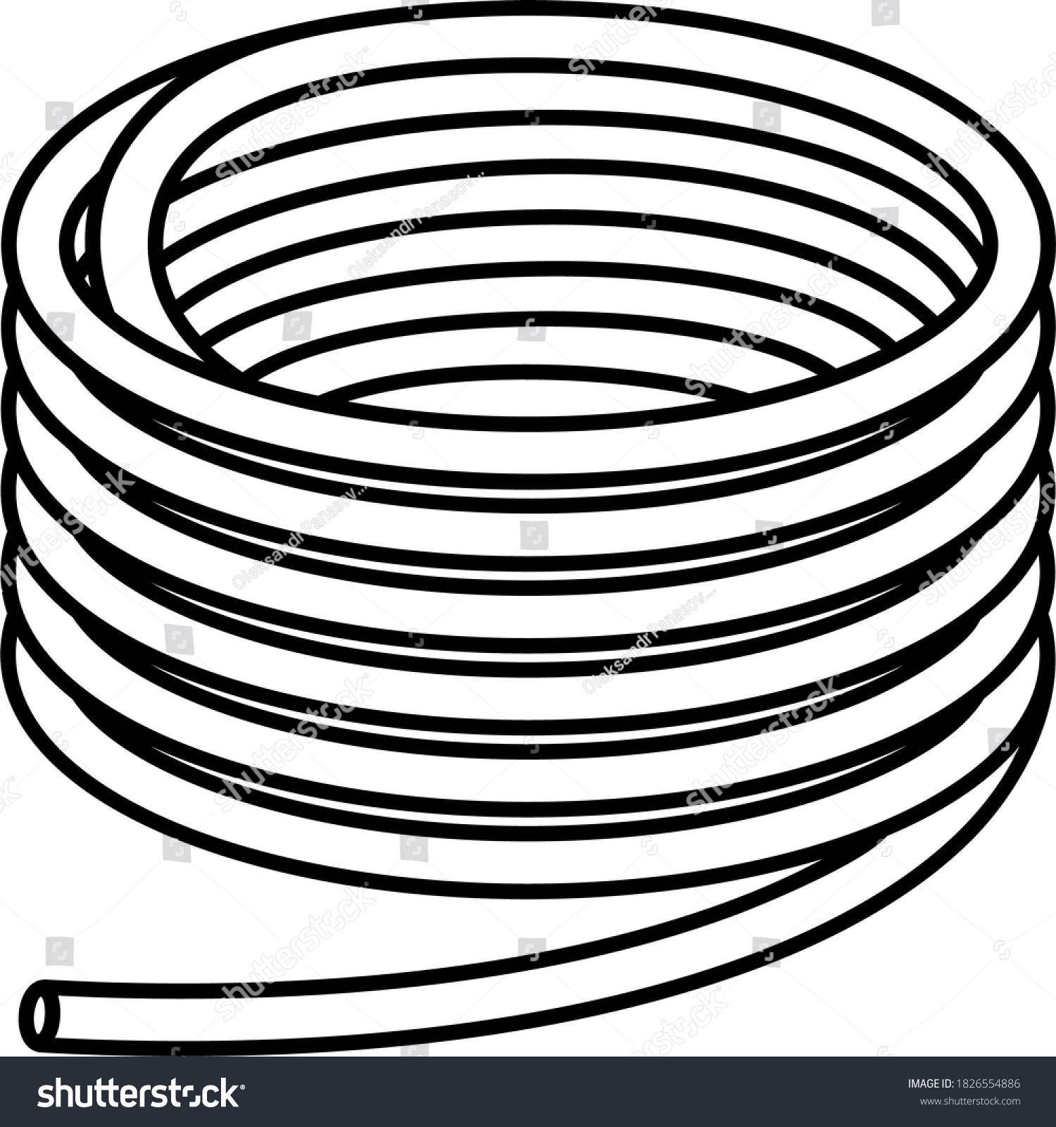 Clear Flexible Vinyl Tubing Vector Outline Stock Vector (Royalty Free ...