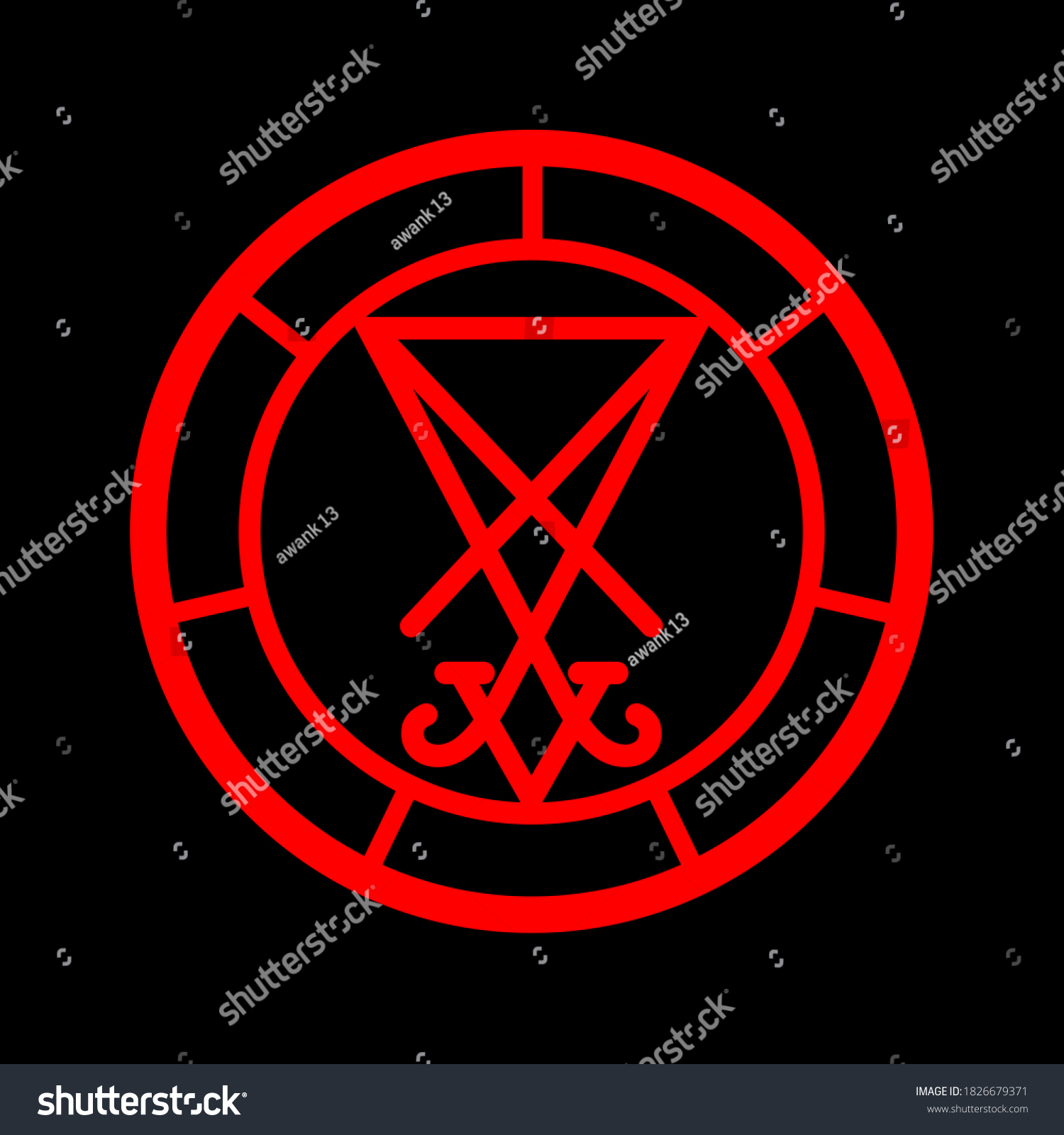 Sigil Lucifer Satanism Symbol Design Illustration Stock Illustration ...