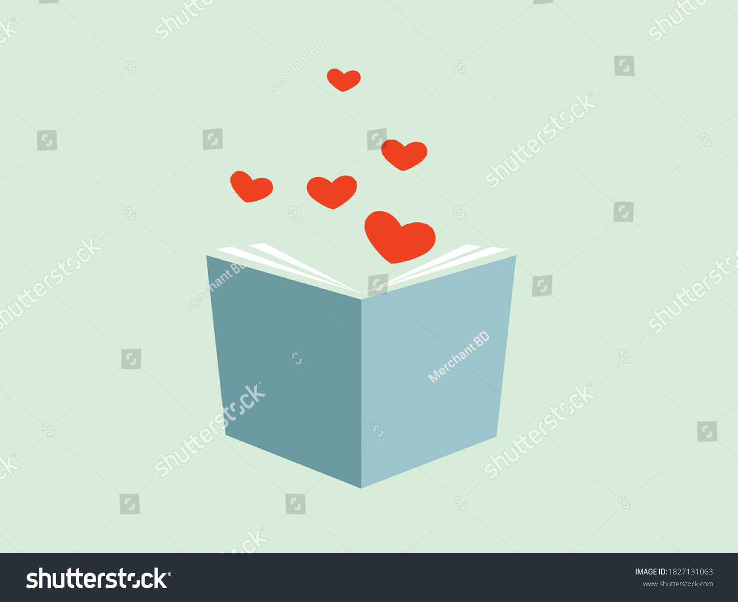 Book Heart Education Concept Vector Illustration Stock Vector (Royalty ...