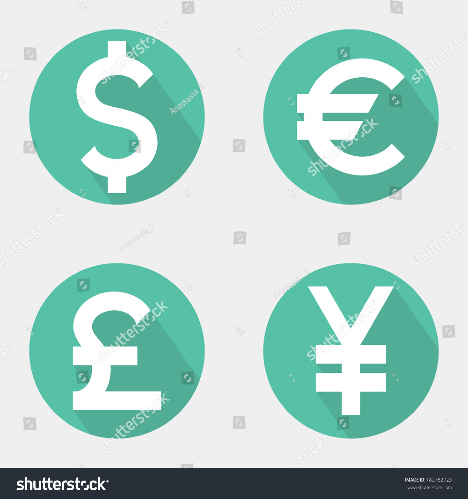 Set Currency Icons Vector Illustration Stock Vector (Royalty Free ...